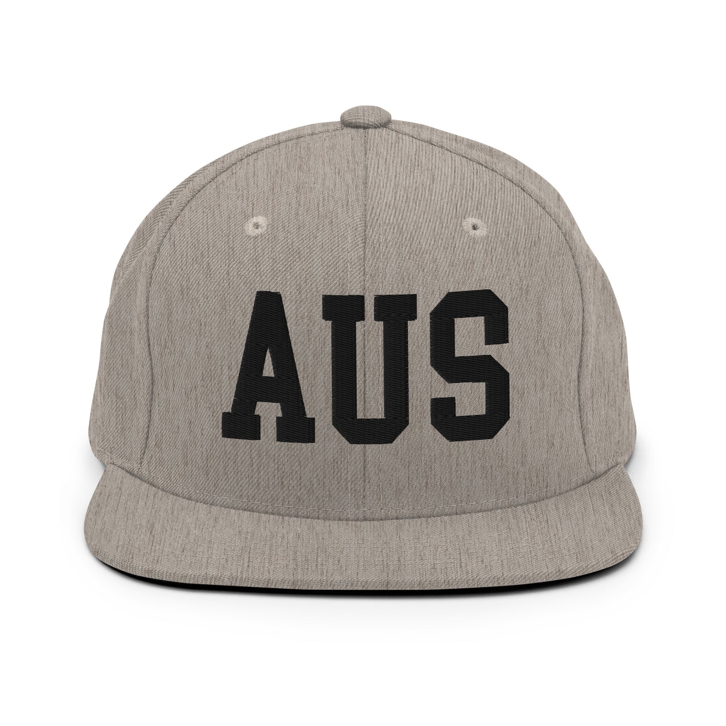College-Style Classic Snapback Hat • Black • AUS Austin Souvenir • YHM Designs - Image 27