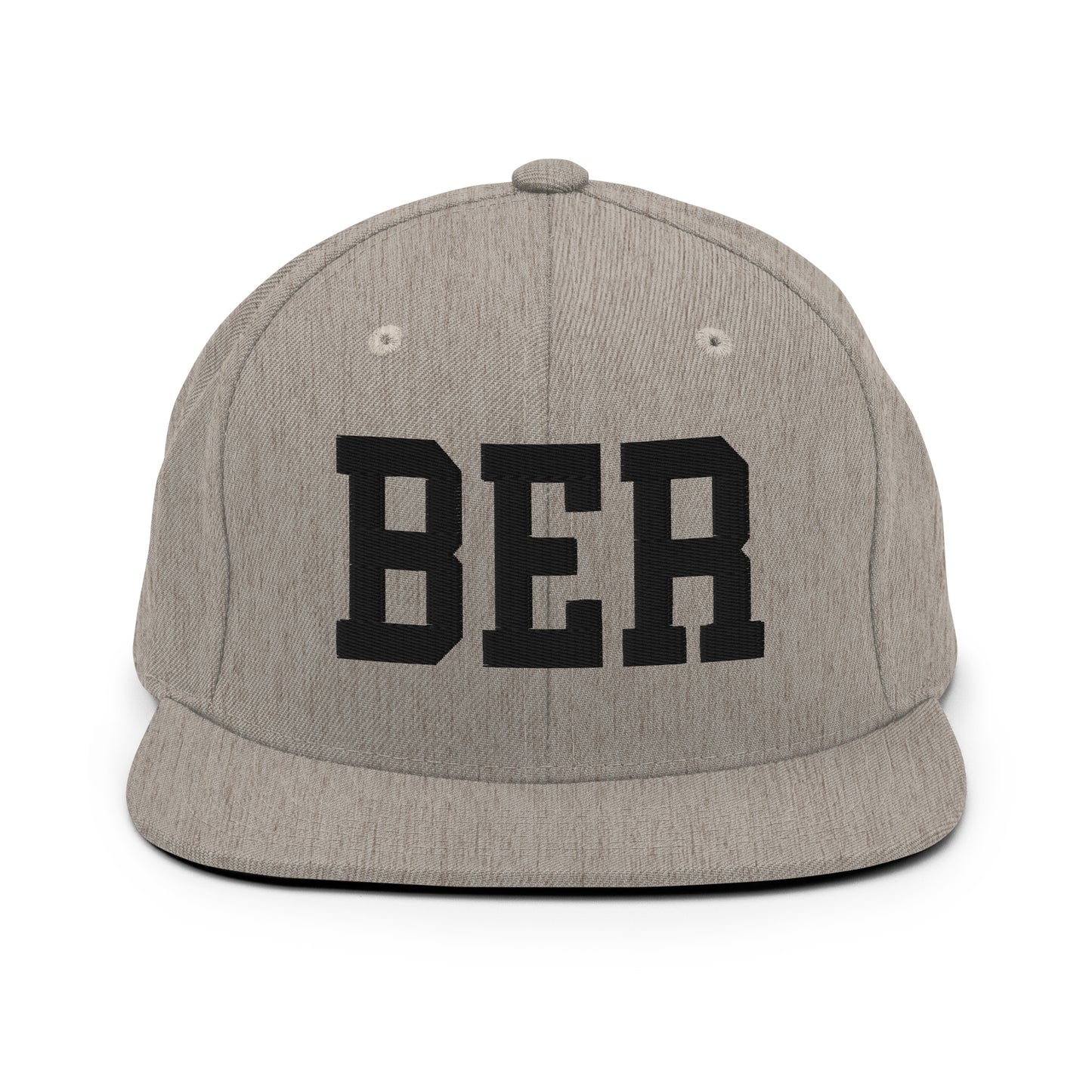 College-Style Classic Snapback Hat • Black • BER Berlin • YHM Designs - Image 27