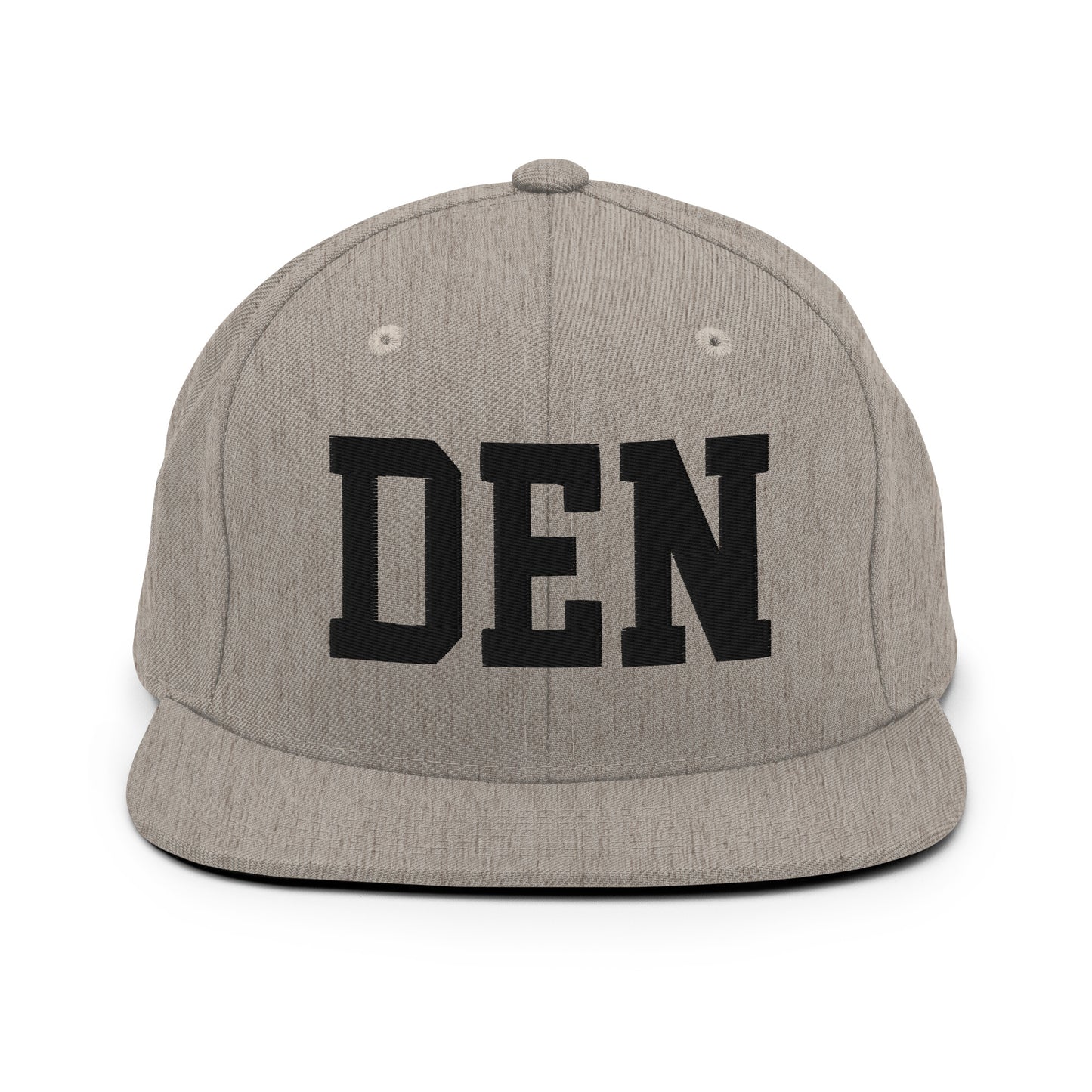 College-Style Classic Snapback Hat • Black • DEN Denver • YHM Designs - Image 27