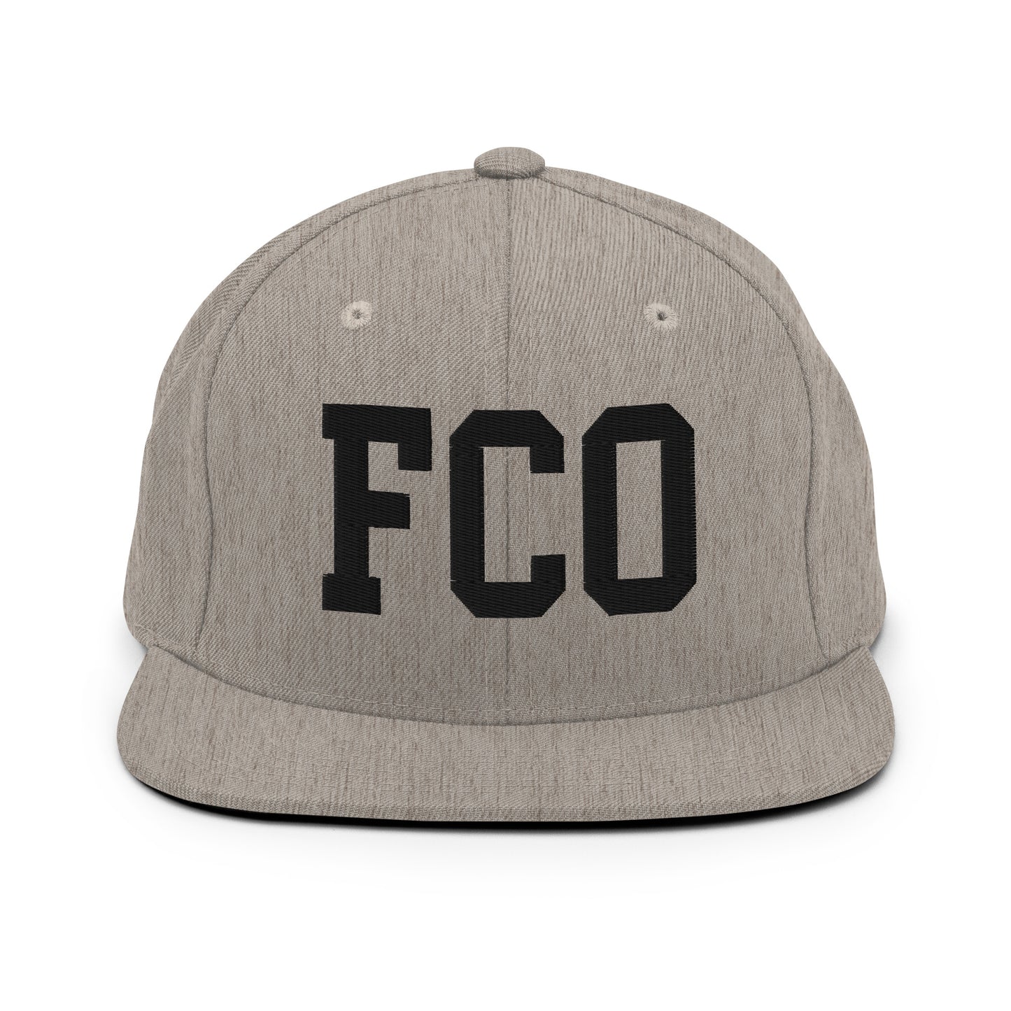 College-Style Classic Snapback Hat • Black • FCO Rome • YHM Designs - Image 27
