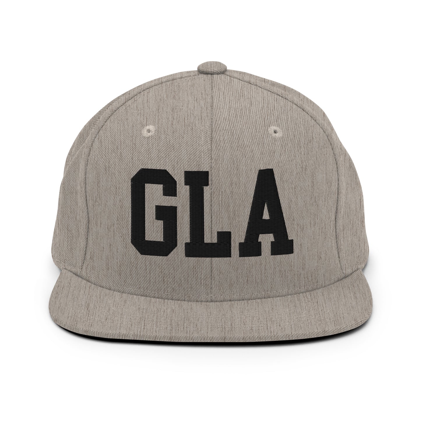 College-Style Classic Snapback Hat • Black • GLA Glasgow • YHM Designs - Image 27