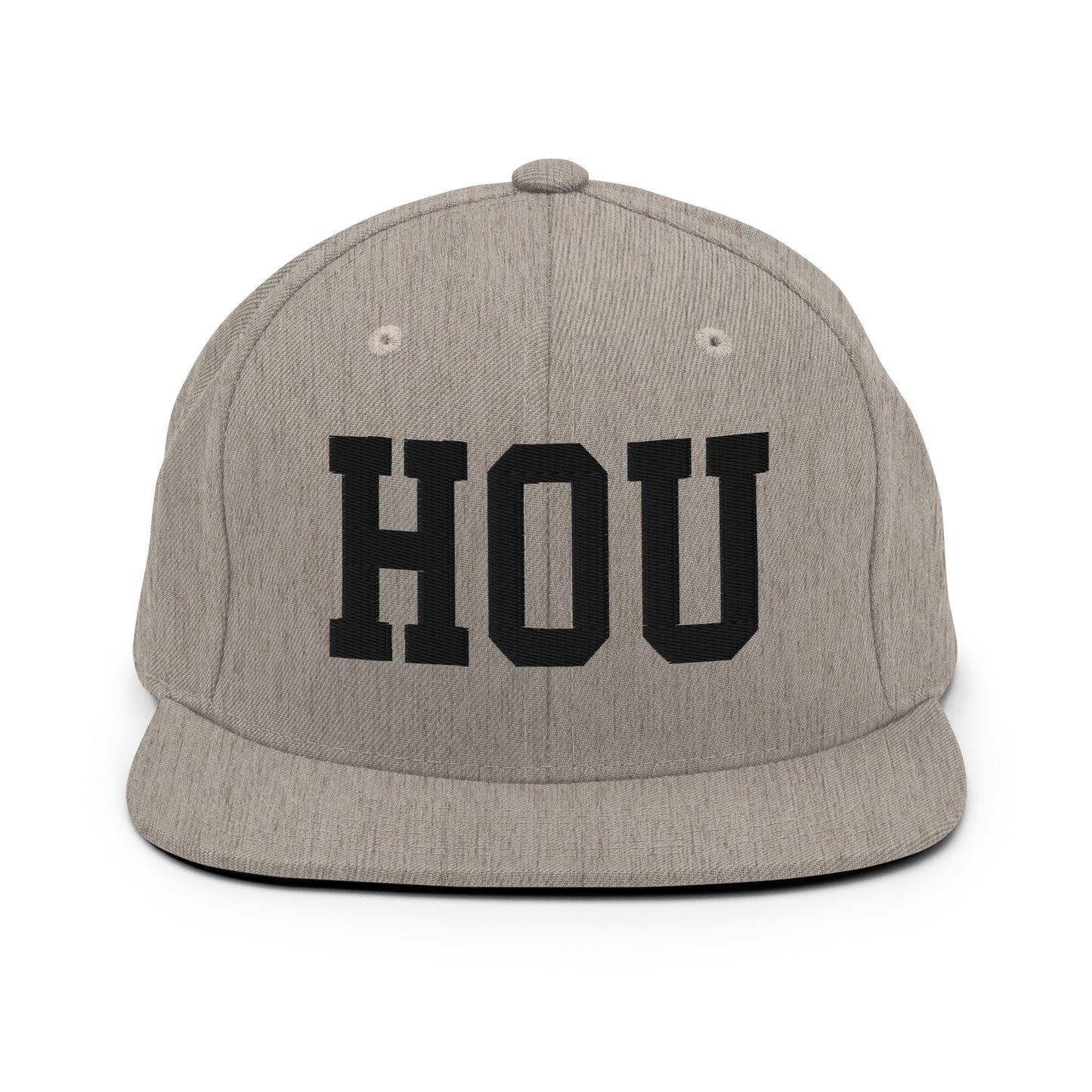 College-Style Classic Snapback Hat • Black • HOU Houston Souvenir • YHM Designs - Image 27
