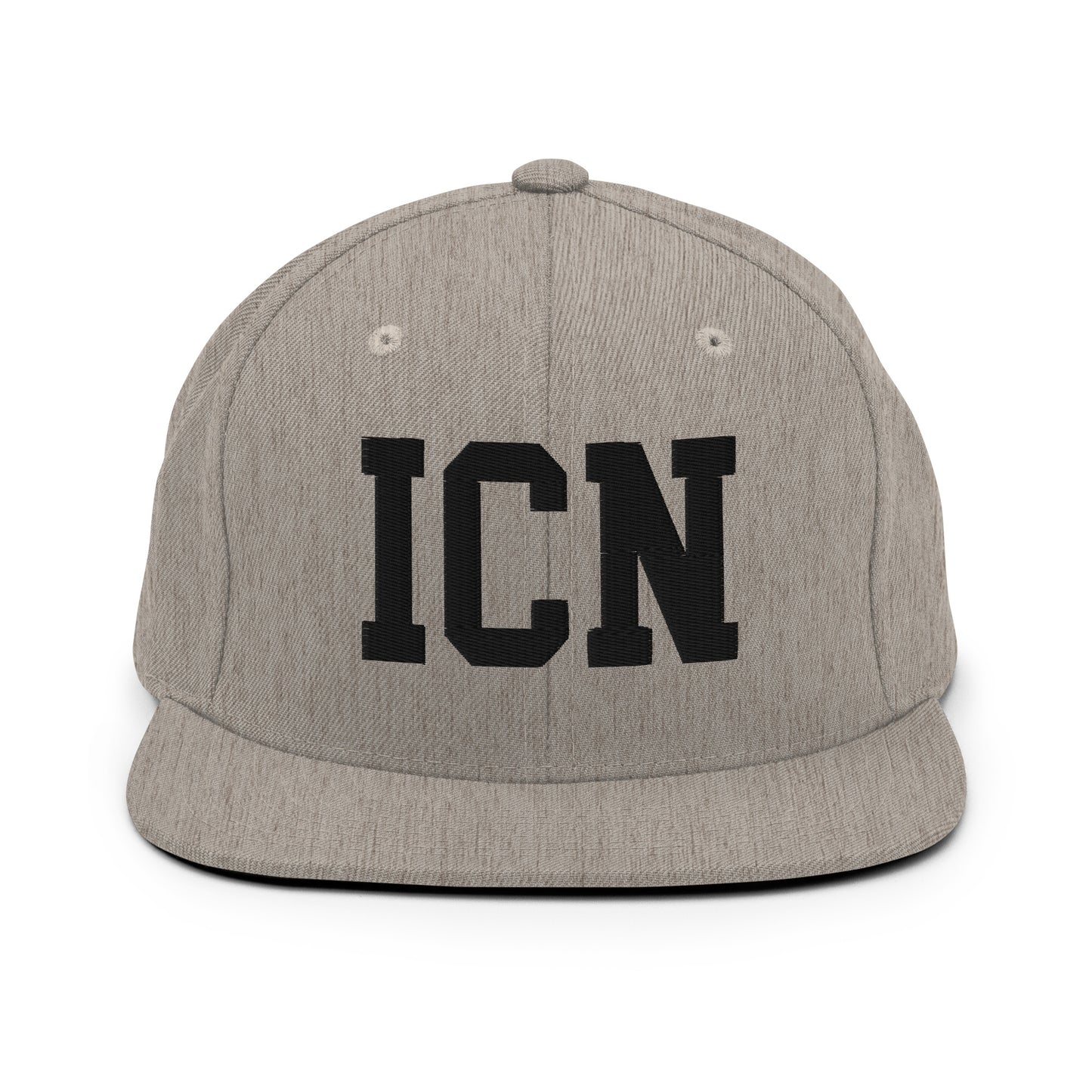 College-Style Classic Snapback Hat • Black • ICN Seoul Souvenir • YHM Designs - Image 27