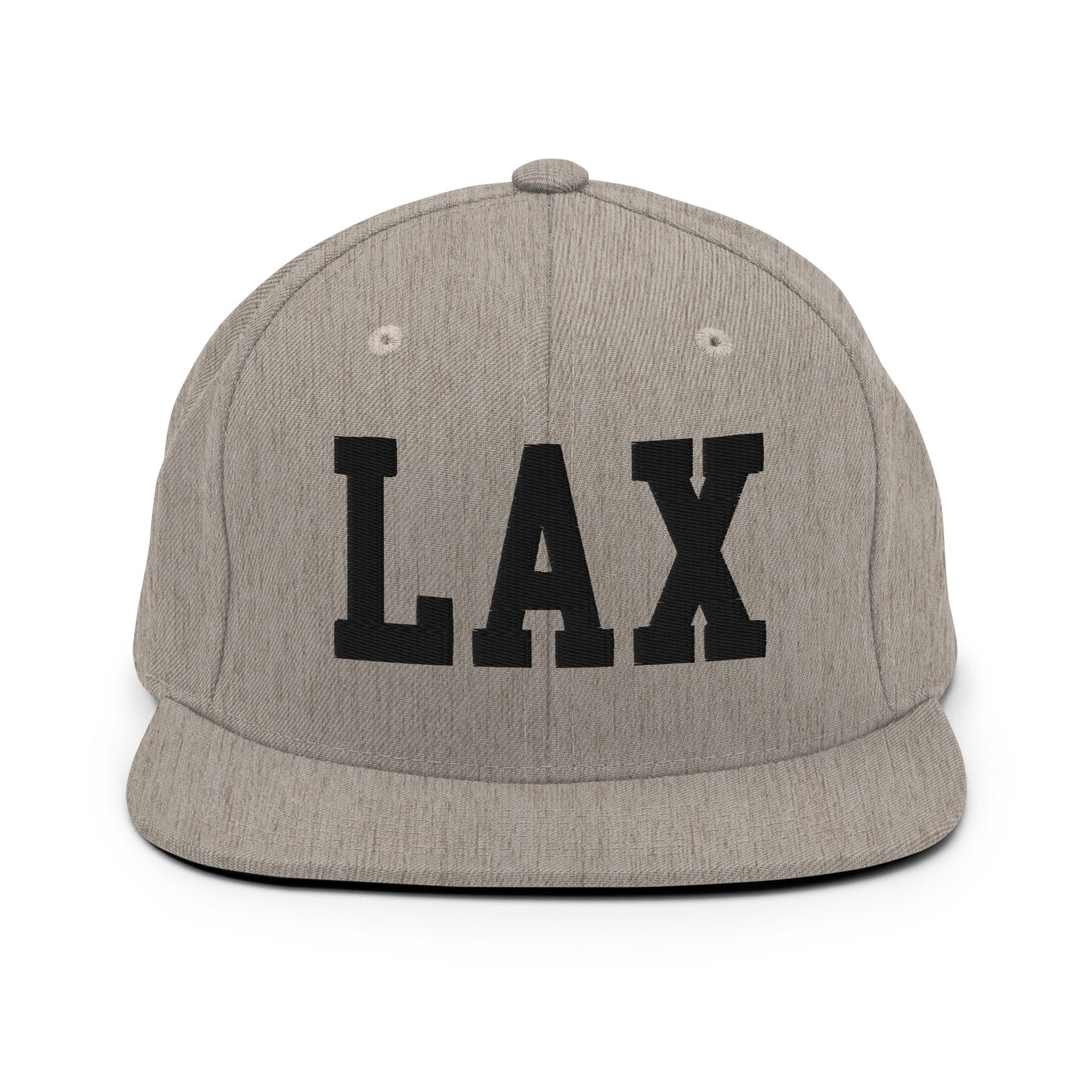 College-Style Classic Snapback Hat • Black • LAX Los Angeles • YHM Designs - Image 27