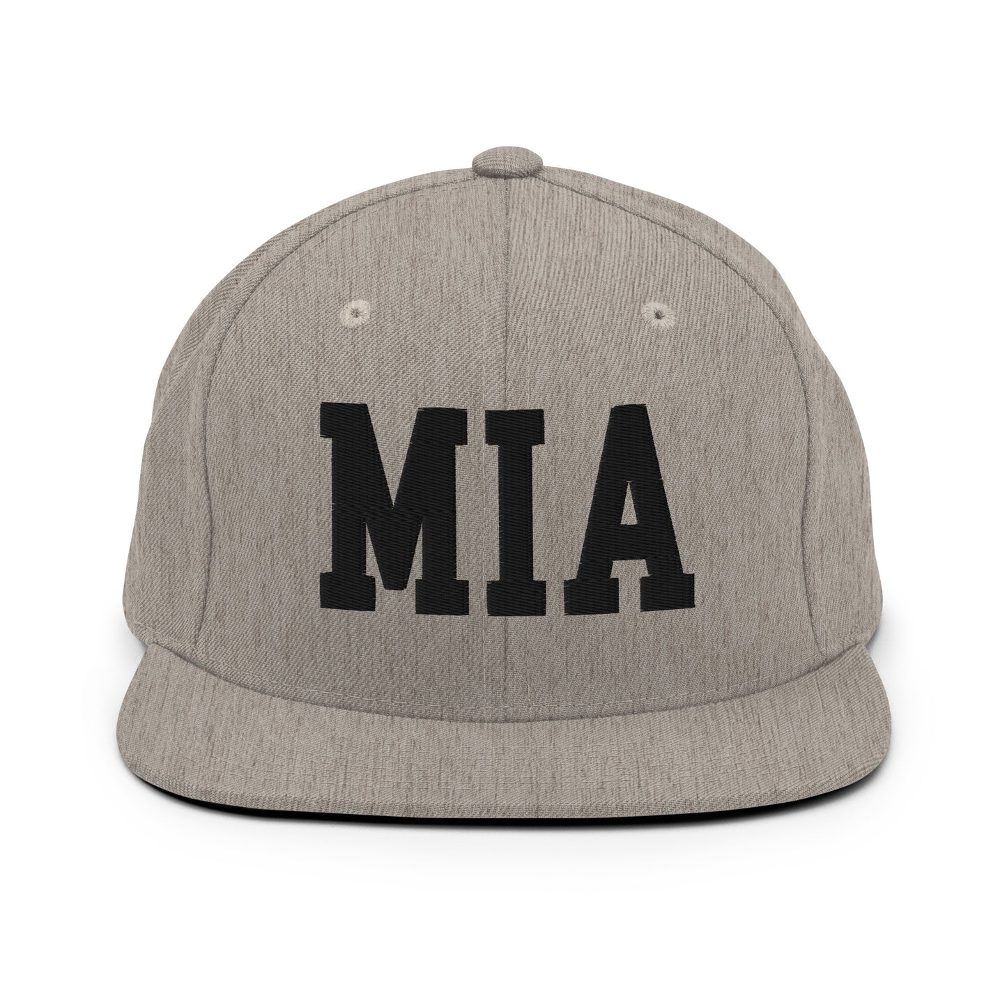 College-Style Classic Snapback Hat • Black • MIA Miami • YHM Designs - Image 27