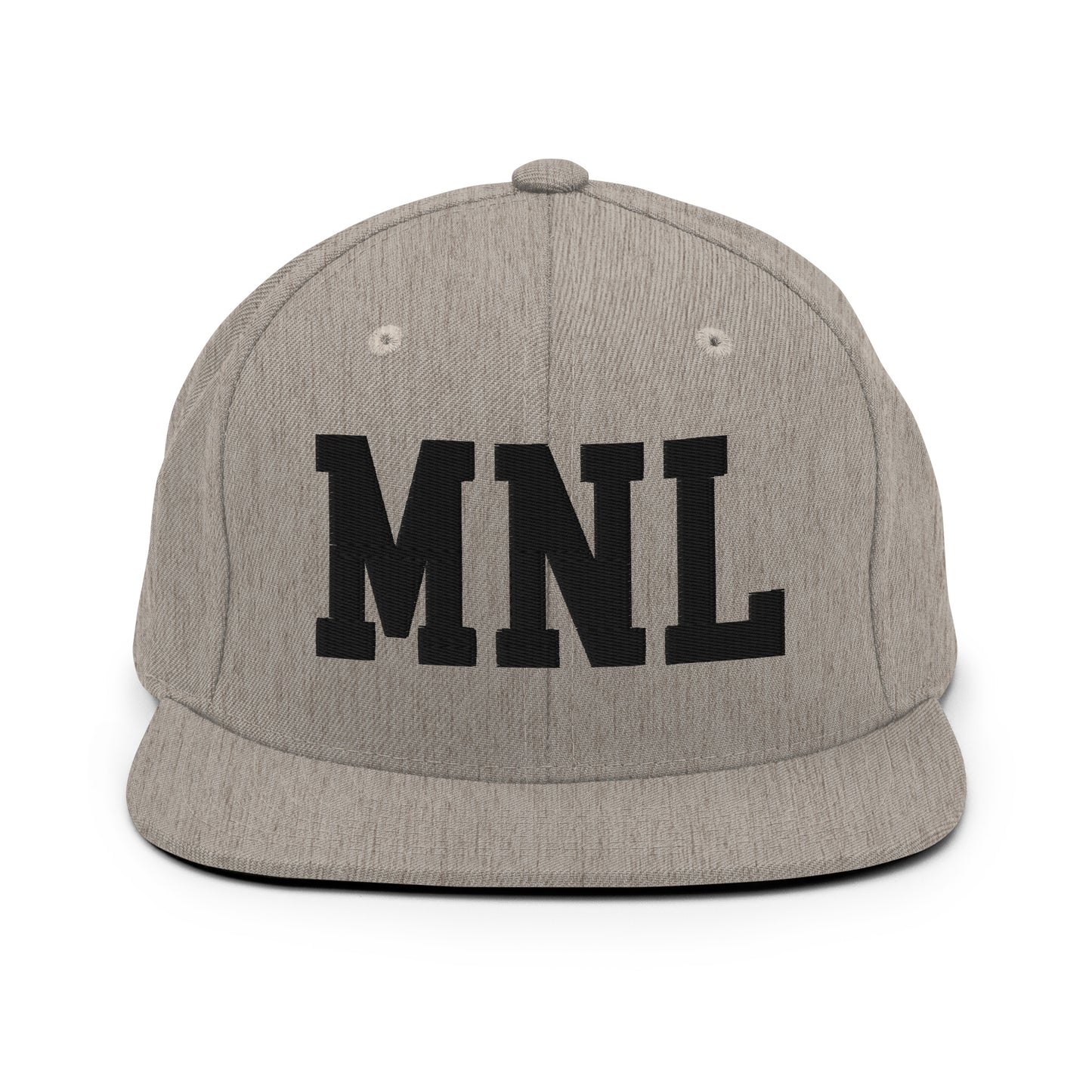 College-Style Classic Snapback Hat • Black • MNL Manila • YHM Designs - Image 27