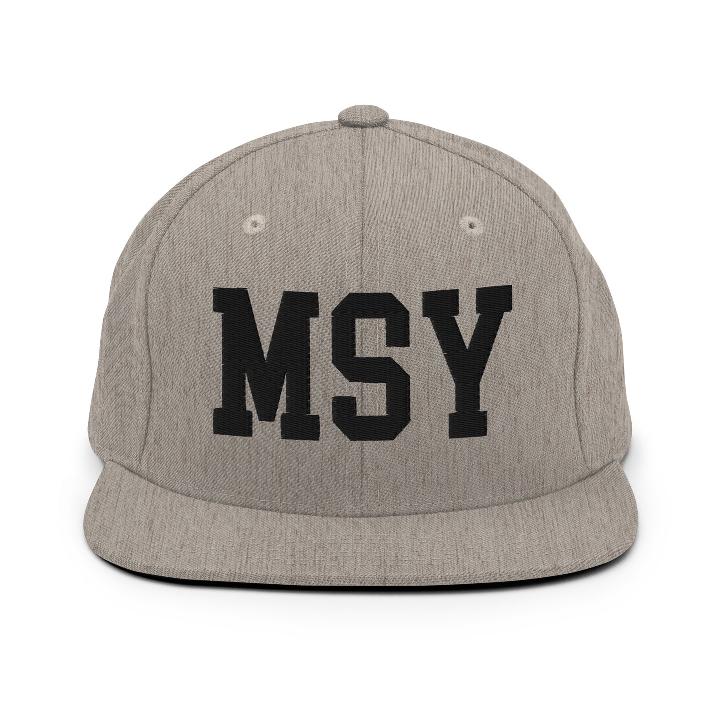 College-Style Classic Snapback Hat • Black • MSY New Orleans Souvenir • YHM Designs - Image 27