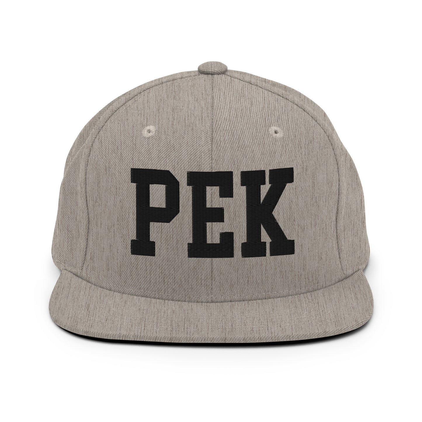 College-Style Classic Snapback Hat • Black • PEK Beijing • YHM Designs - Image 27