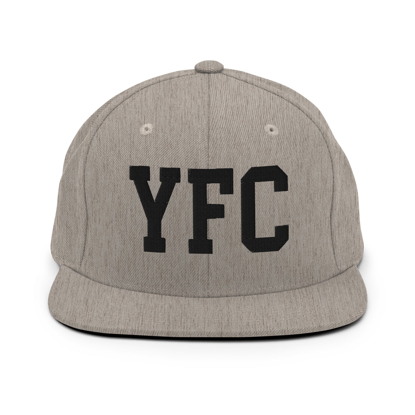 College-Style Classic Snapback Hat • Black • YFC Fredericton Souvenir • YHM Designs - Image 27