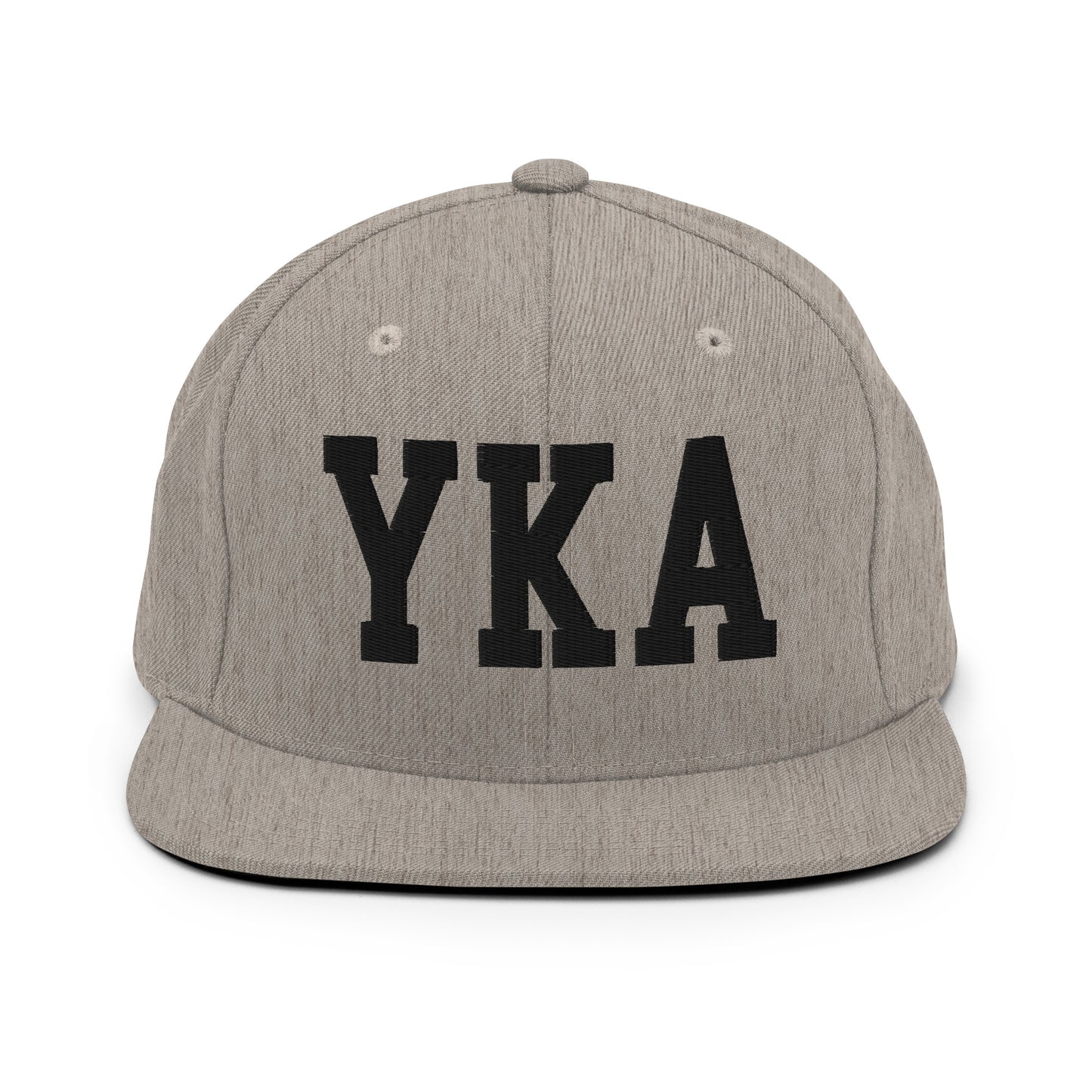 College-Style Classic Snapback Hat • Black • YKA Kamloops Souvenir • YHM Designs - Image 27
