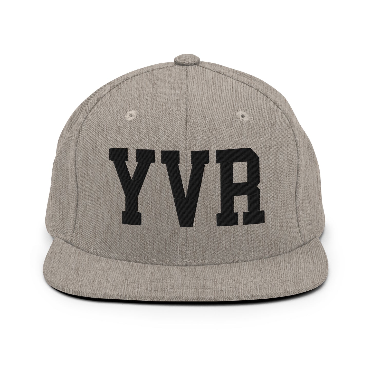 College-Style Classic Snapback Hat • Black • YVR Vancouver • YHM Designs - Image 27