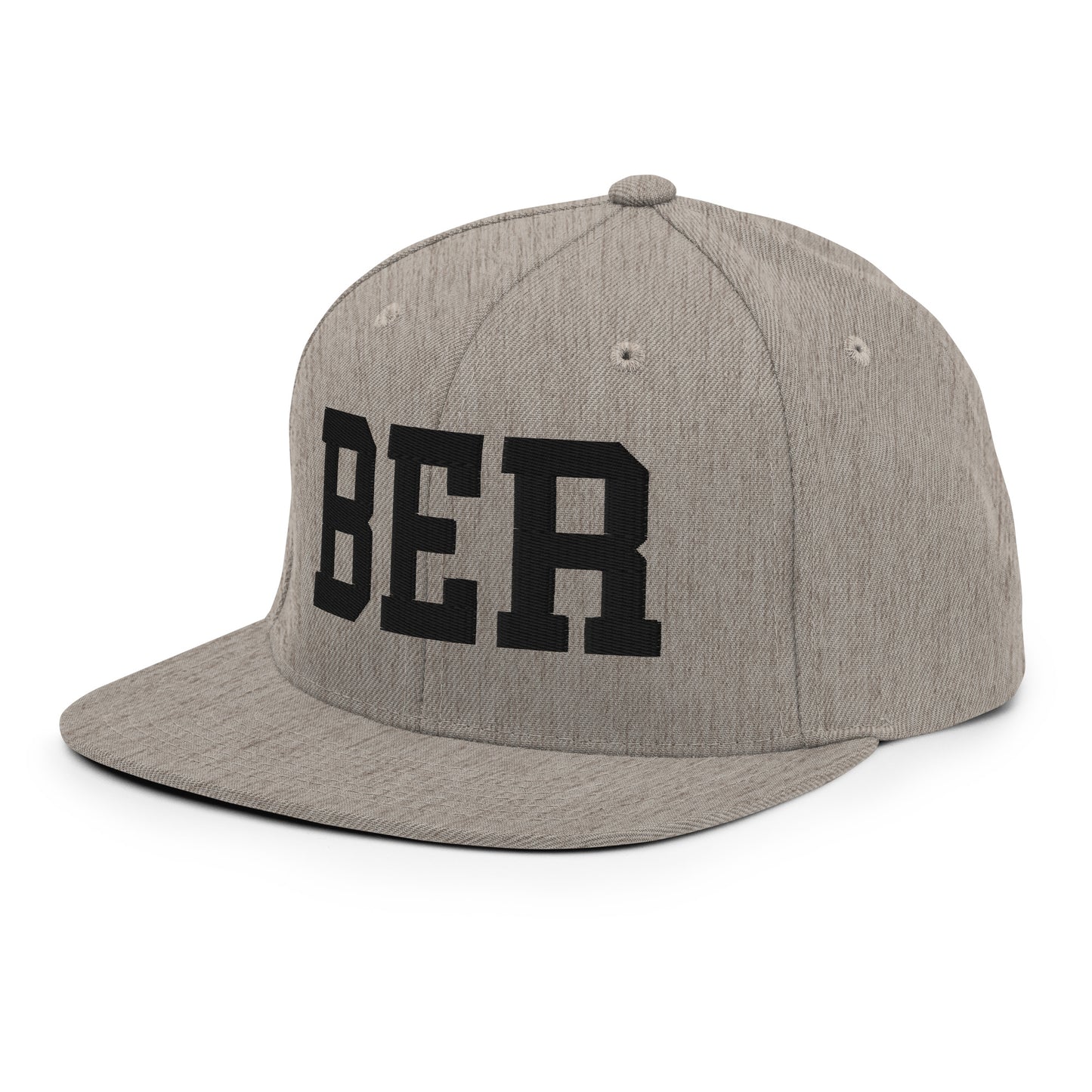 College-Style Classic Snapback Hat • Black • BER Berlin • YHM Designs - Image 29