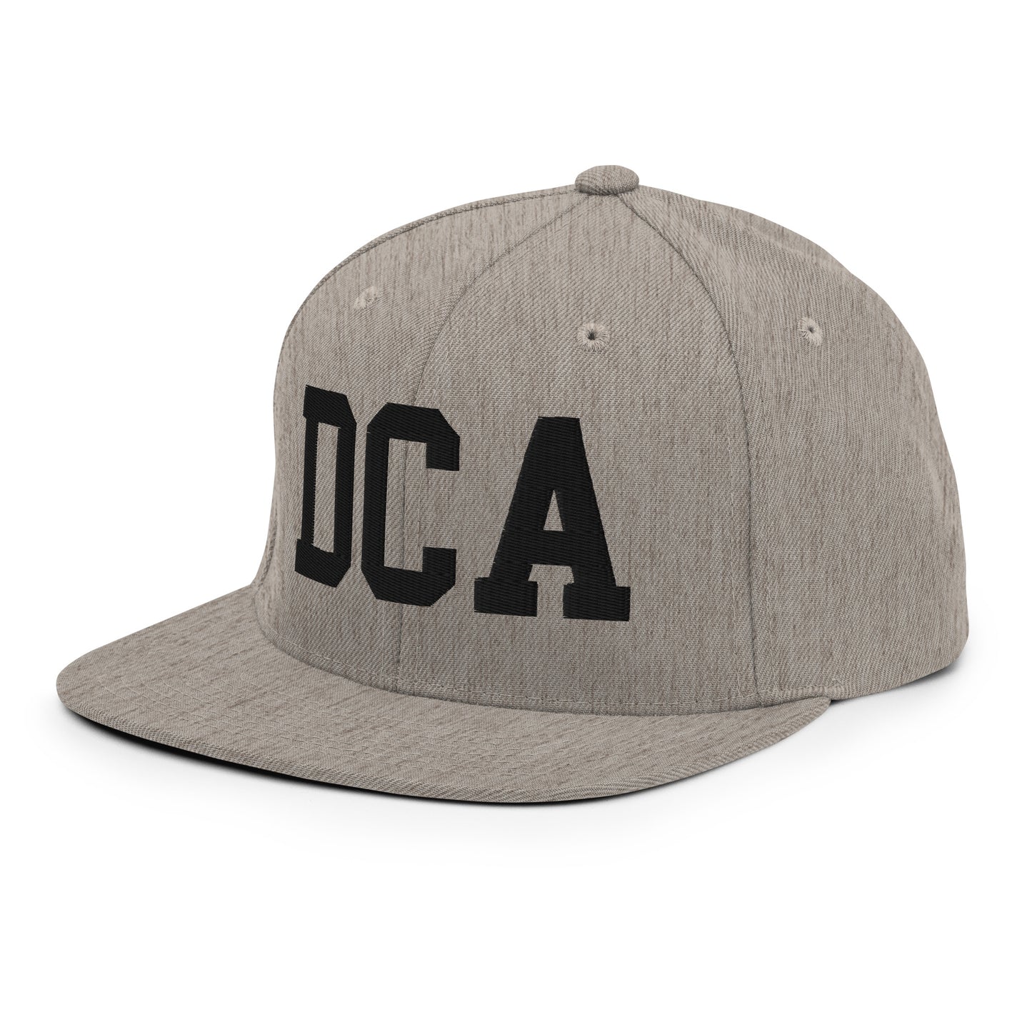 College-Style Classic Snapback Hat • Black • DCA Washington • YHM Designs - Image 29