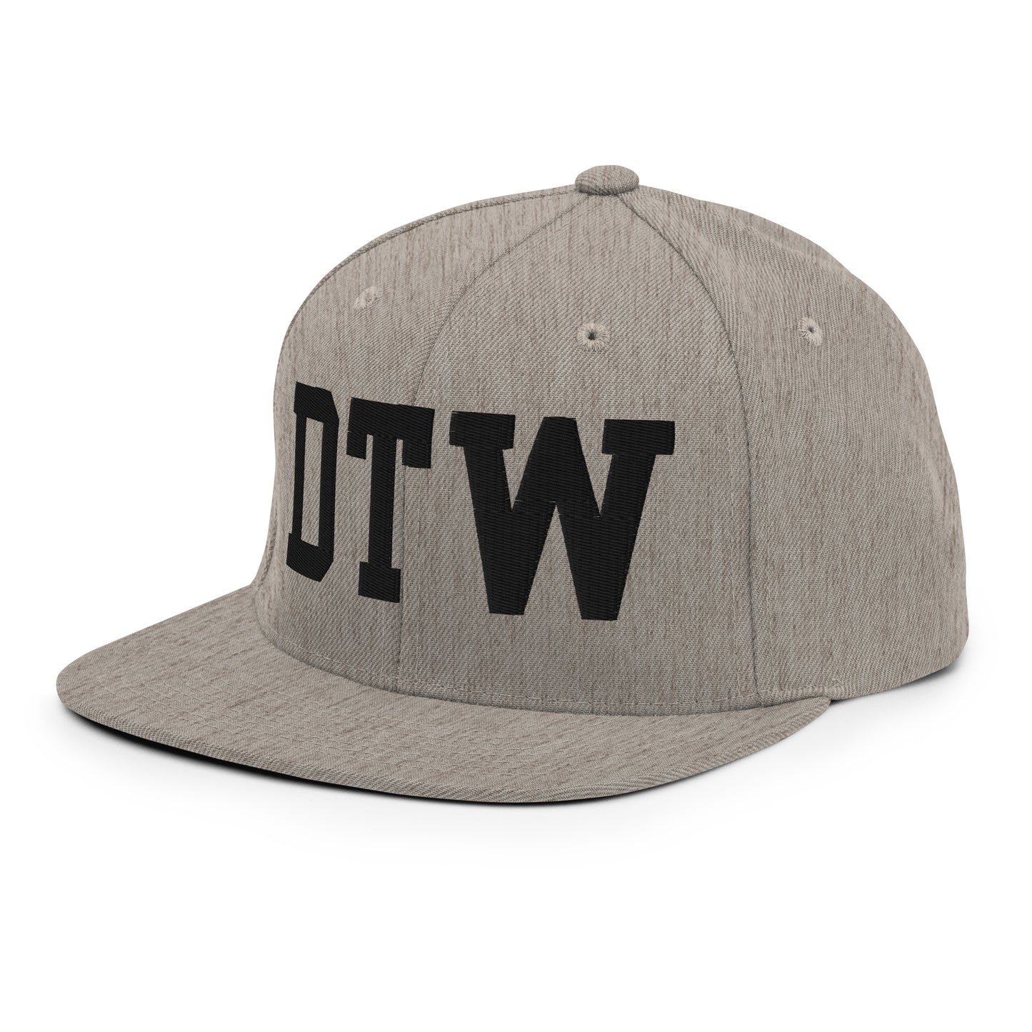 College-Style Classic Snapback Hat • Black • DTW Detroit Souvenir • YHM Designs - Image 29