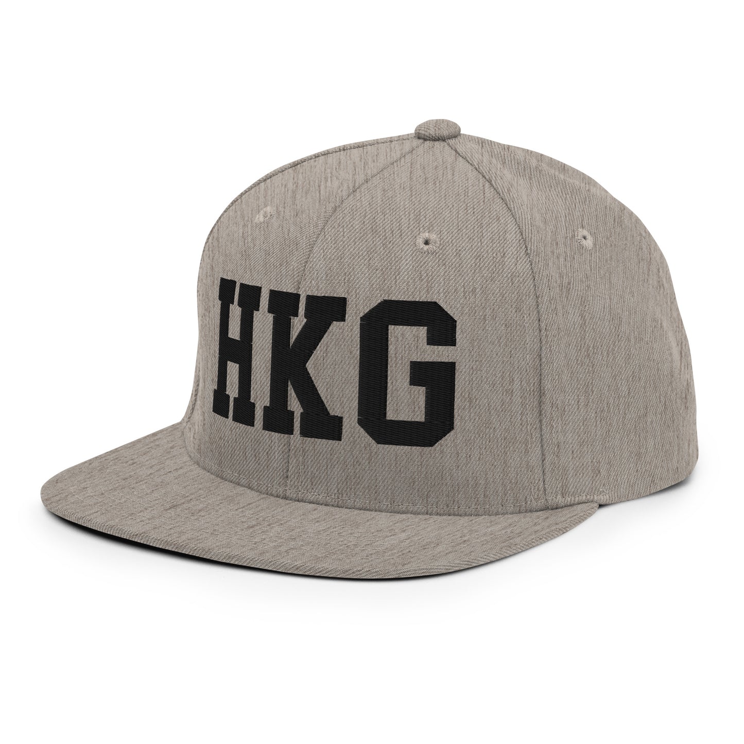 College-Style Classic Snapback Hat • Black • HKG Hong Kong • YHM Designs - Image 29