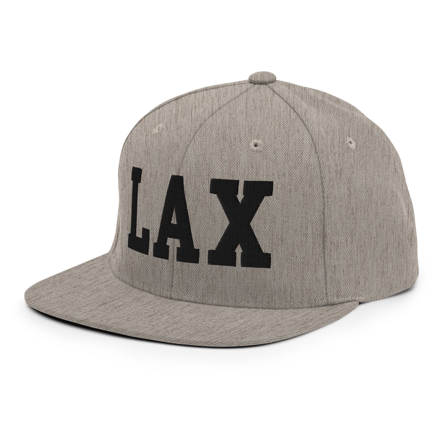 College-Style Classic Snapback Hat • Black • LAX Los Angeles • YHM Designs - Image 29