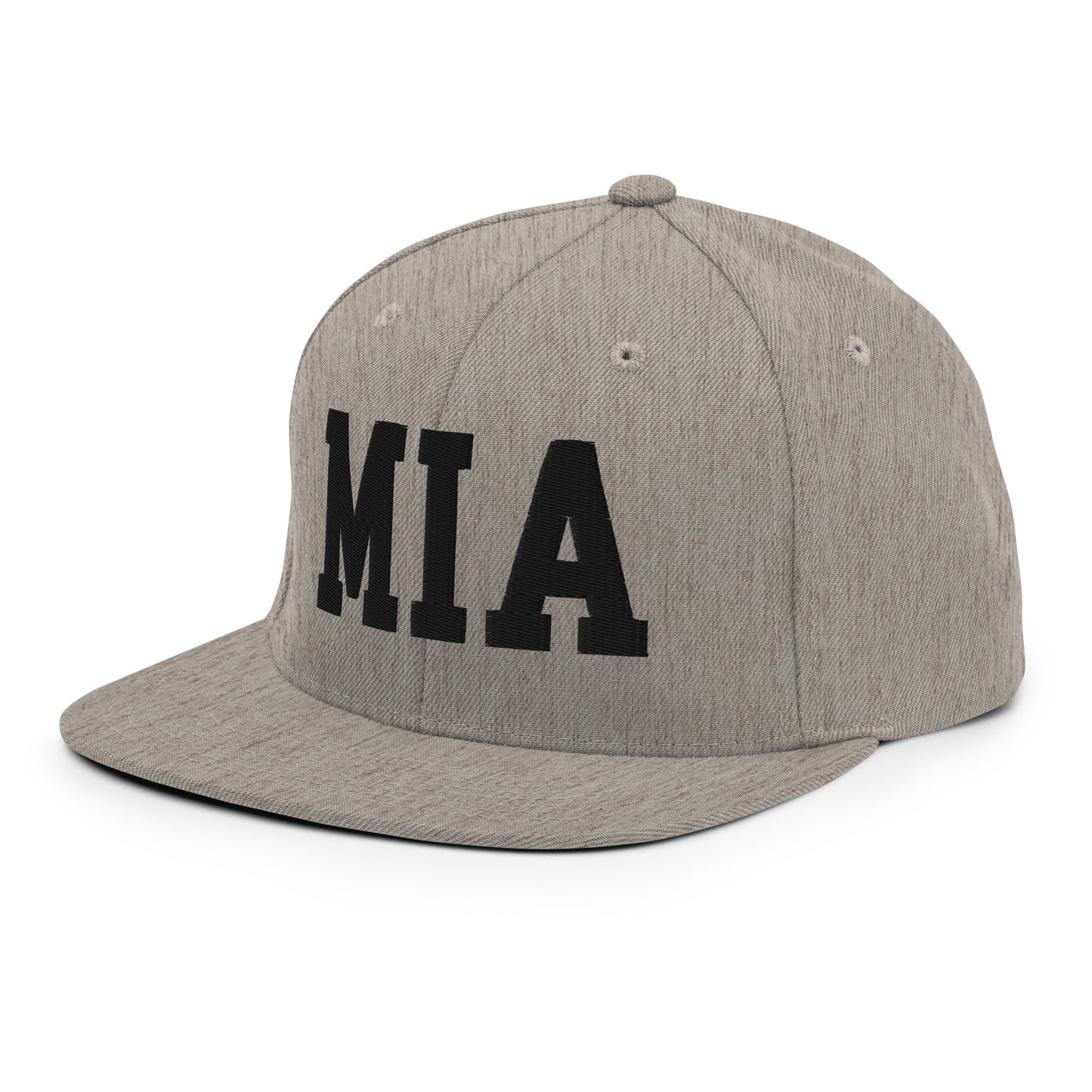 College-Style Classic Snapback Hat • Black • MIA Miami • YHM Designs - Image 29