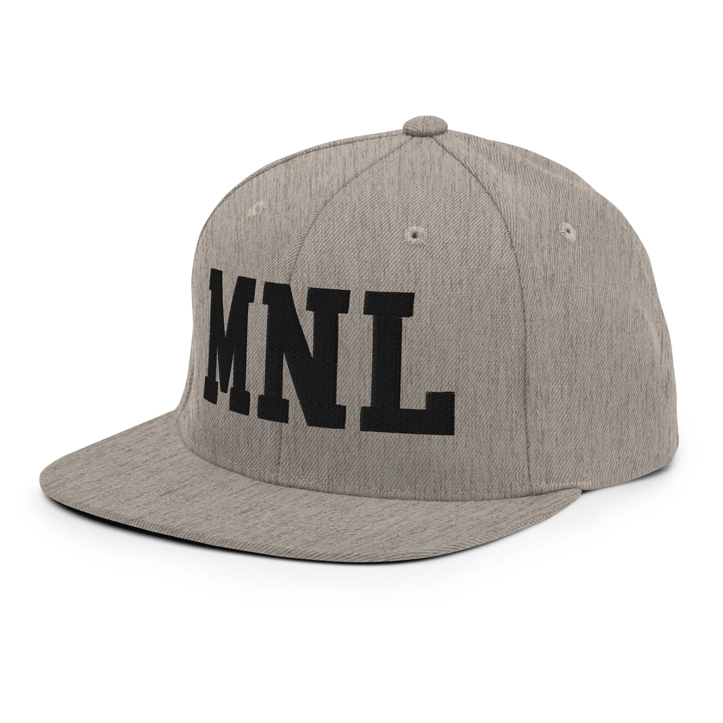 College-Style Classic Snapback Hat • Black • MNL Manila • YHM Designs - Image 29