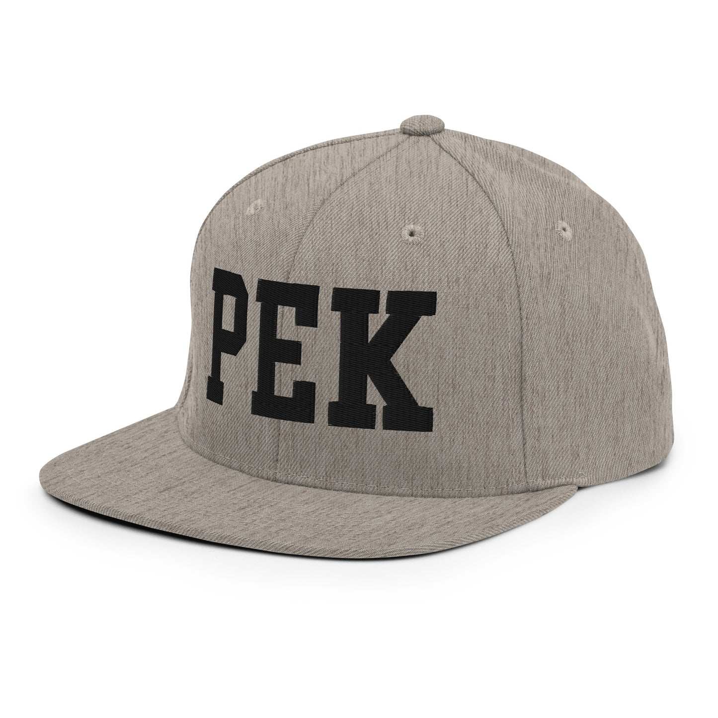 College-Style Classic Snapback Hat • Black • PEK Beijing • YHM Designs - Image 29