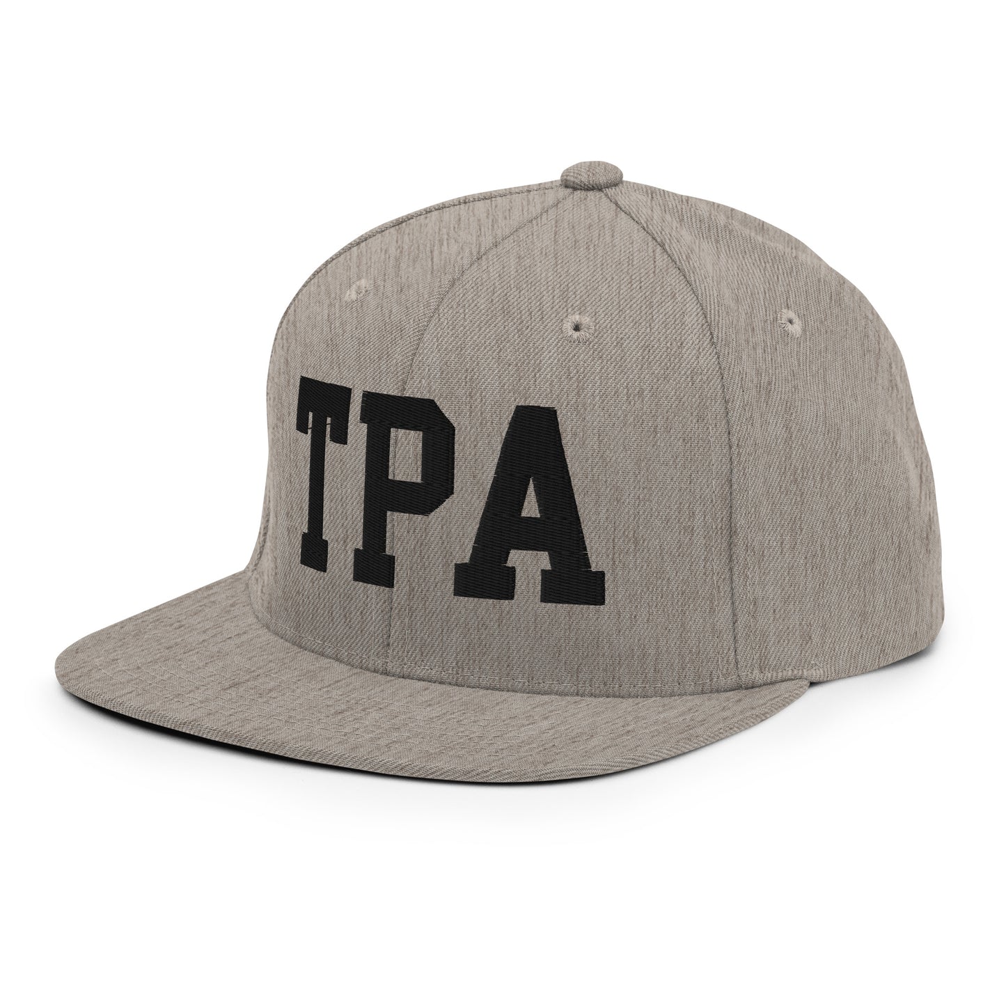 College-Style Classic Snapback Hat • Black • TPA Tampa • YHM Designs - Image 29