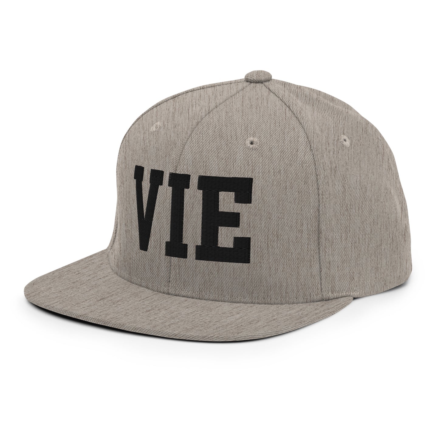 College-Style Classic Snapback Hat • Black • VIE Vienna Souvenir • YHM Designs - Image 29