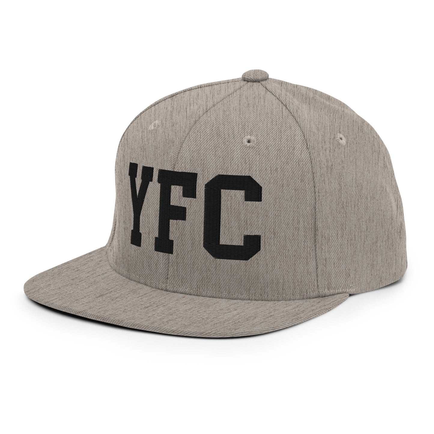 College-Style Classic Snapback Hat • Black • YFC Fredericton Souvenir • YHM Designs - Image 29
