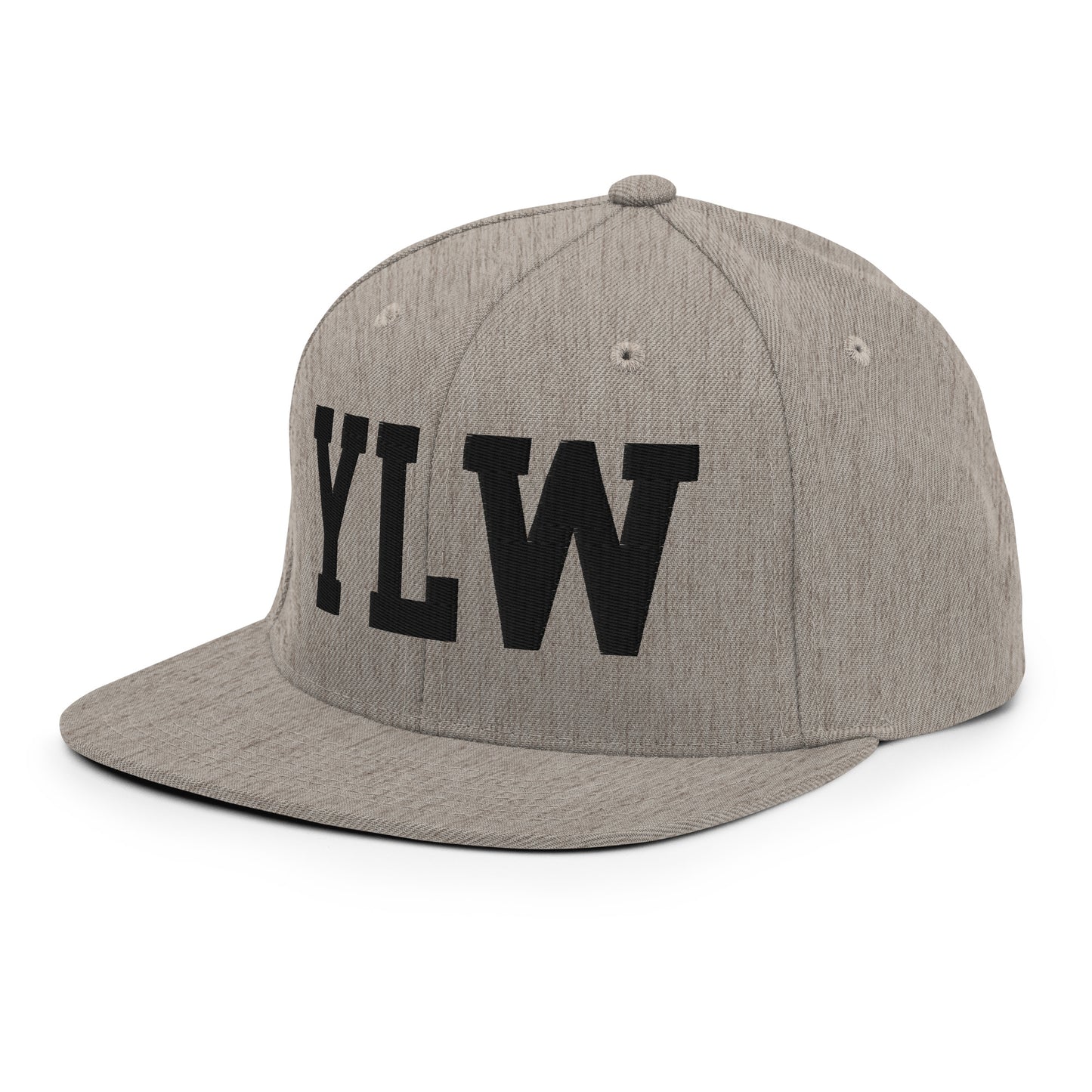 College-Style Classic Snapback Hat • Black • YLW Kelowna Souvenir • YHM Designs - Image 29