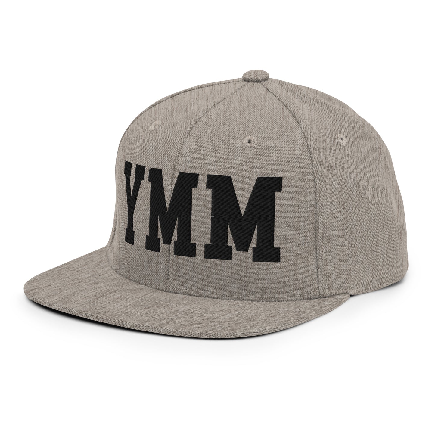 College-Style Classic Snapback Hat • Black • YMM Fort McMurray • YHM Designs - Image 29