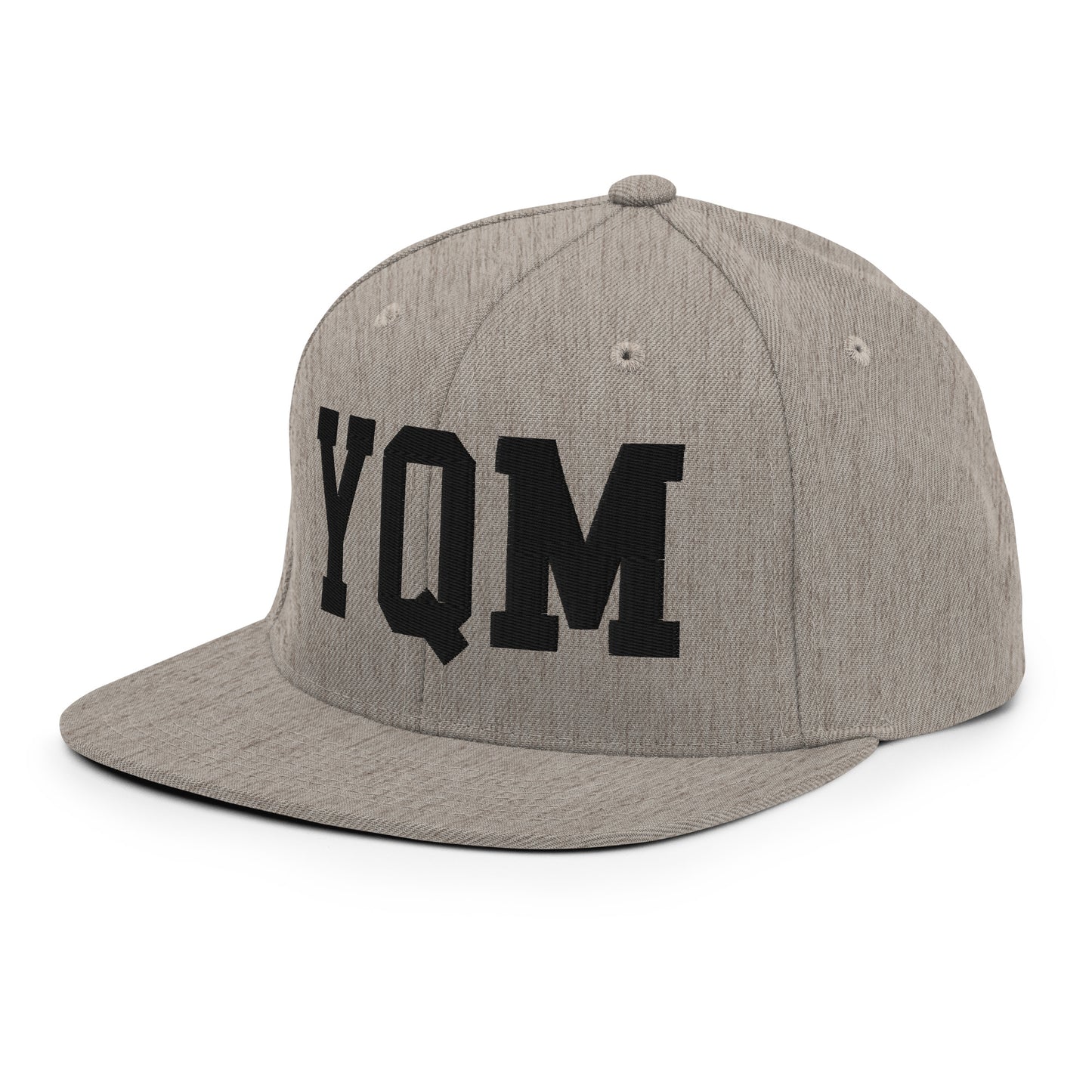 College-Style Classic Snapback Hat • Black • YQM Moncton • YHM Designs - Image 29