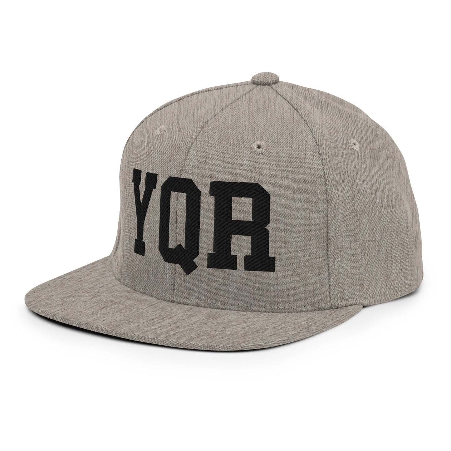 College-Style Classic Snapback Hat • Black • YQR Regina • YHM Designs - Image 29