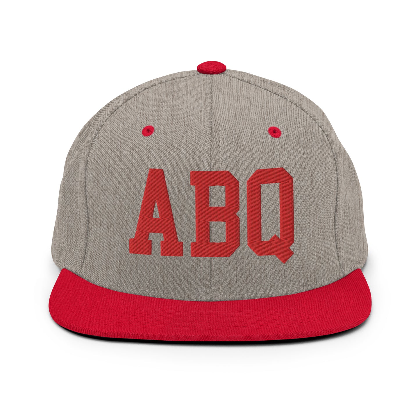 College-Style Classic Snapback Hat • Red • ABQ Albuquerque • YHM Designs - Image 31