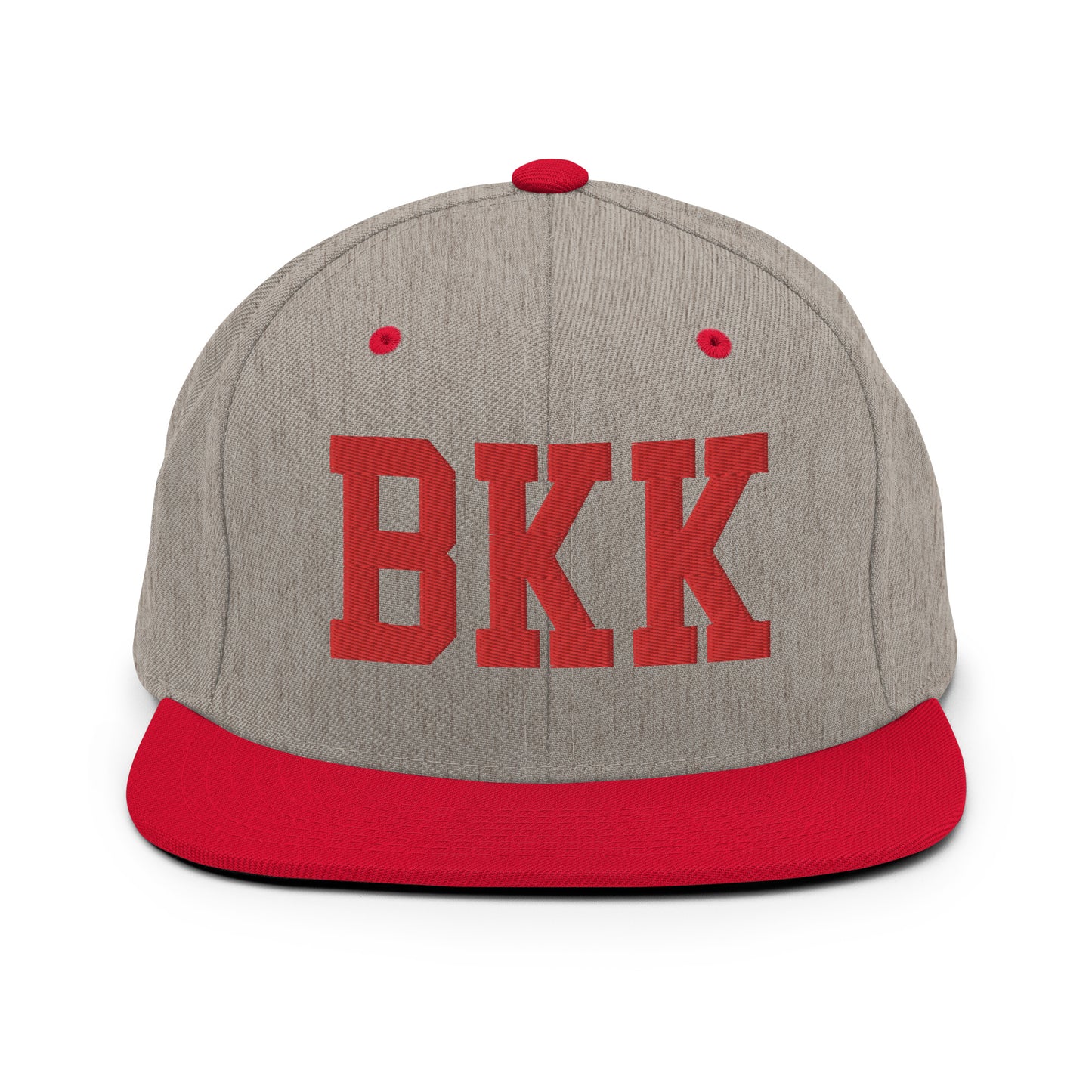 College-Style Classic Snapback Hat • Red • BKK Bangkok • YHM Designs - Image 31