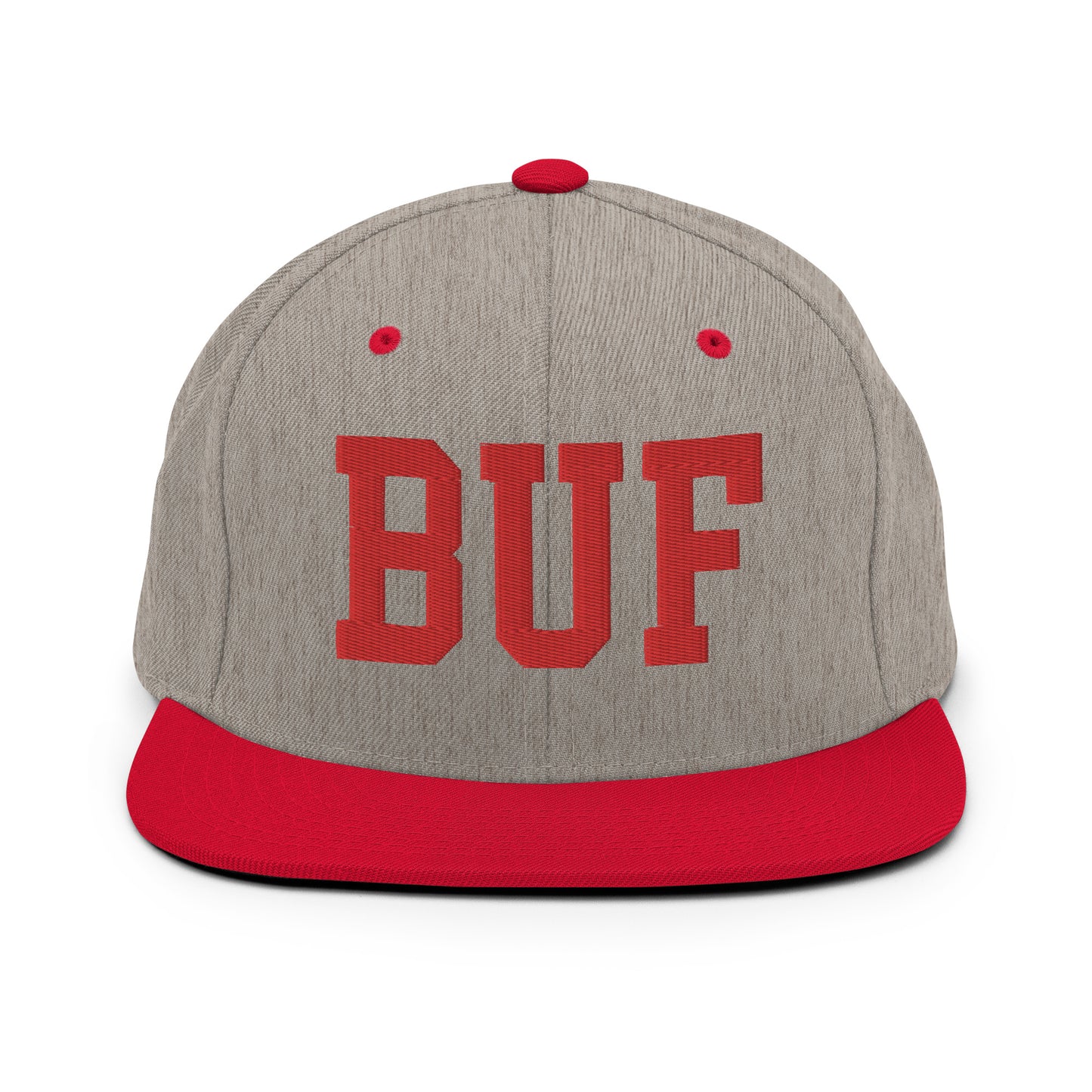 College-Style Classic Snapback Hat • Red • BUF Buffalo • YHM Designs - Image 31