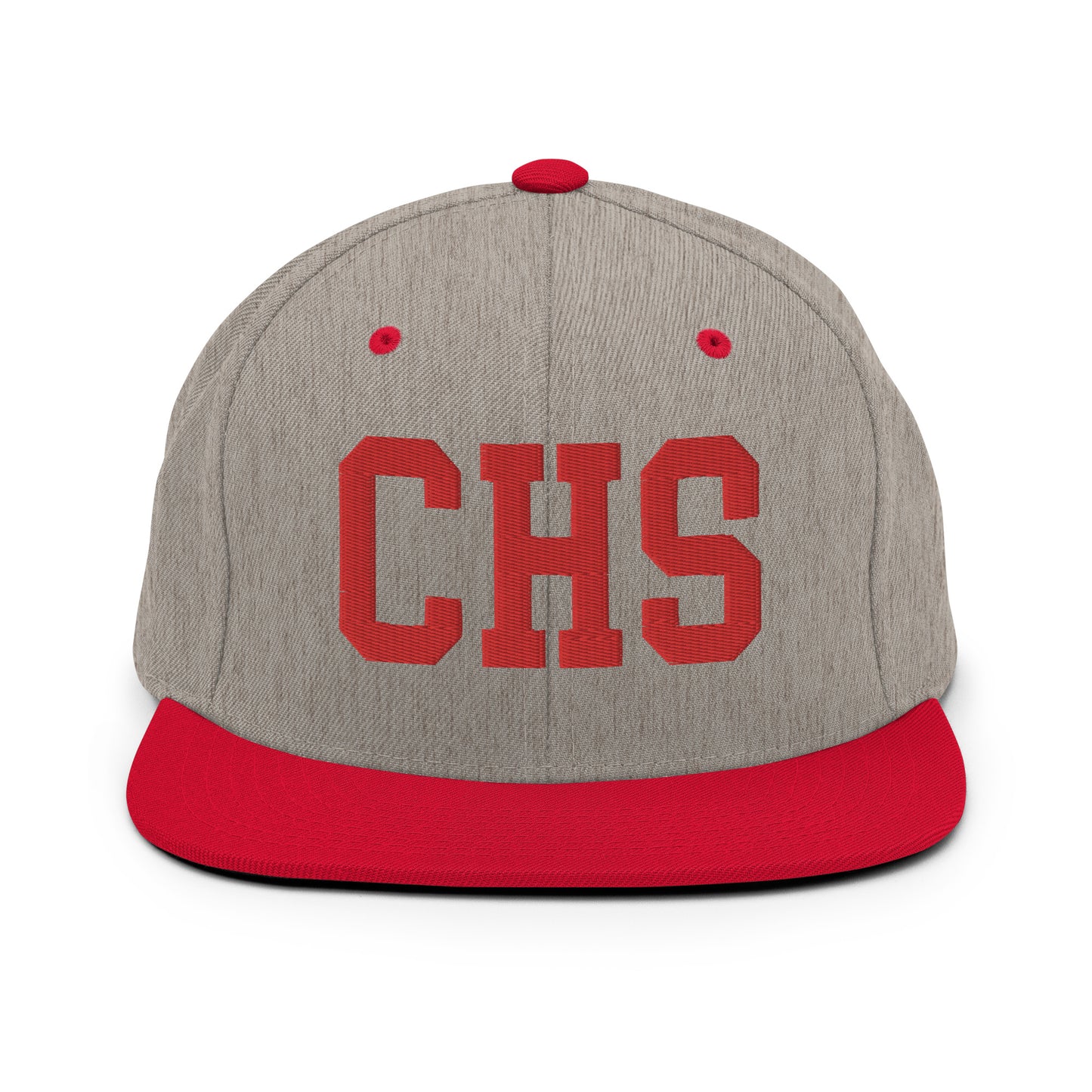 College-Style Classic Snapback Hat • Red • CHS Charleston • YHM Designs - Image 31
