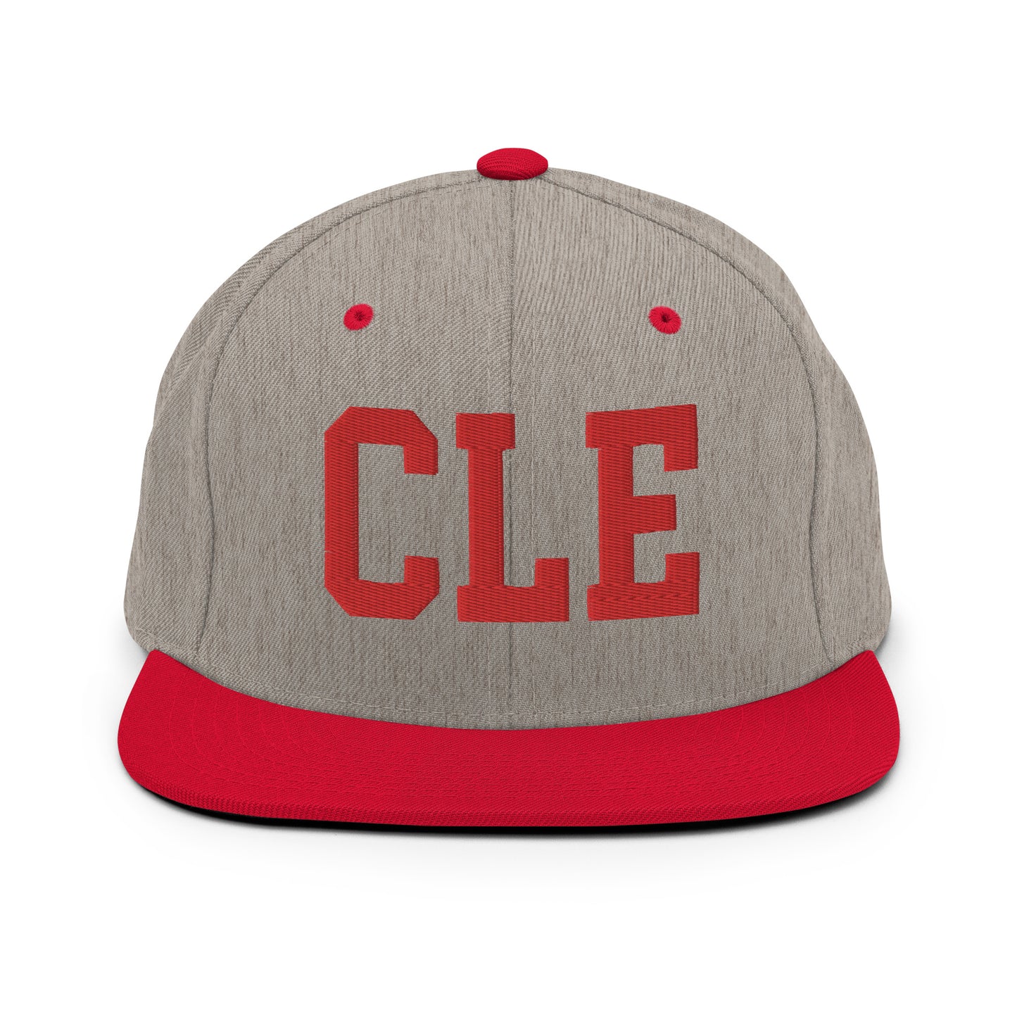 College-Style Classic Snapback Hat • Red • CLE Cleveland • YHM Designs - Image 31