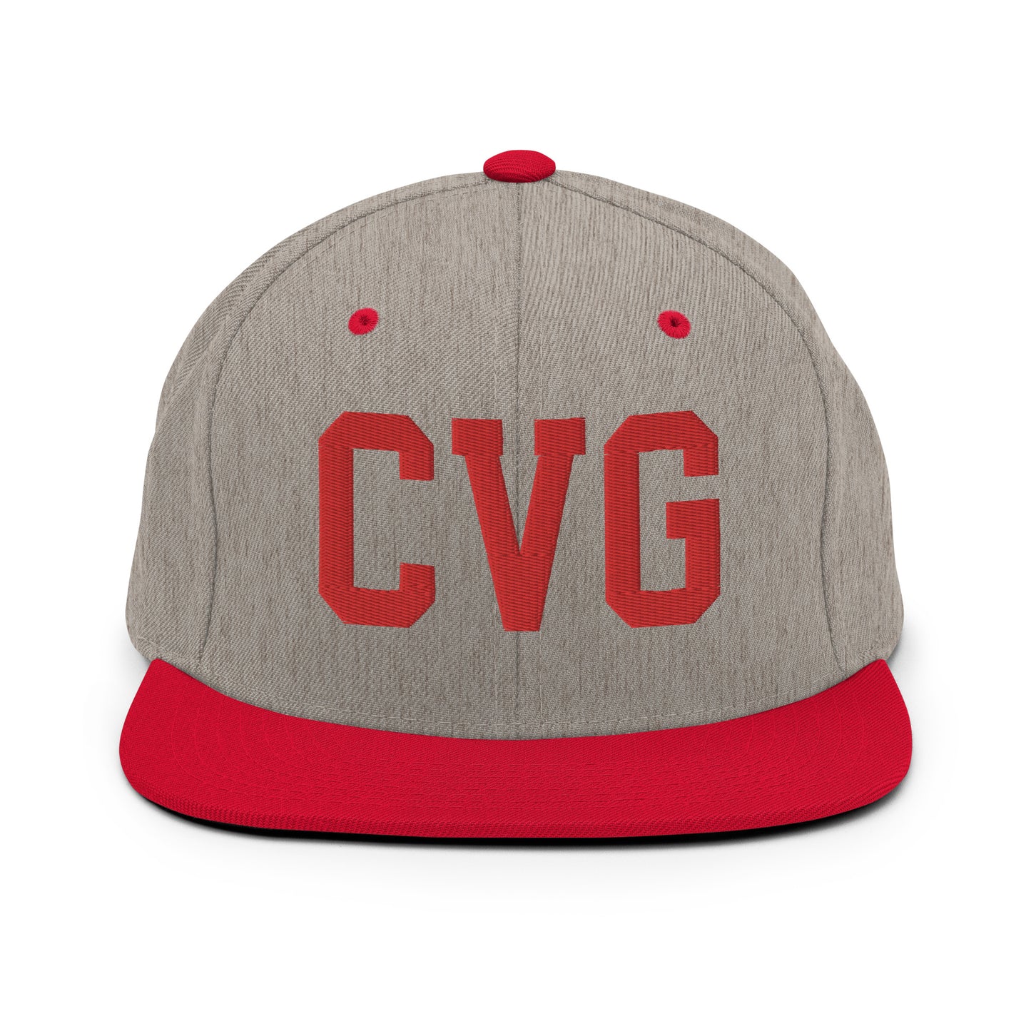 College-Style Classic Snapback Hat • Red • CVG Cincinnati • YHM Designs - Image 31