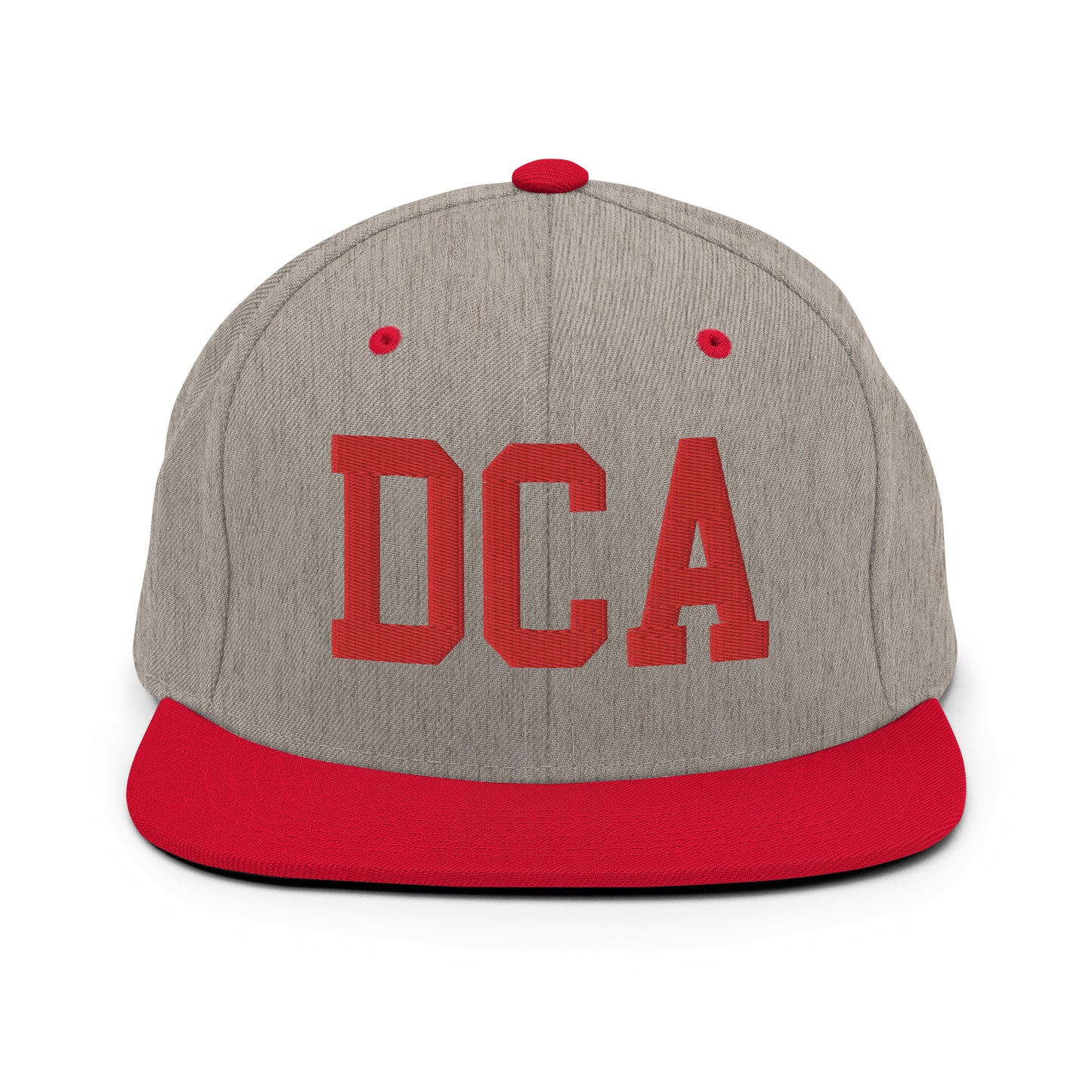 College-Style Classic Snapback Hat • Red • DCA Washington • YHM Designs - Image 31