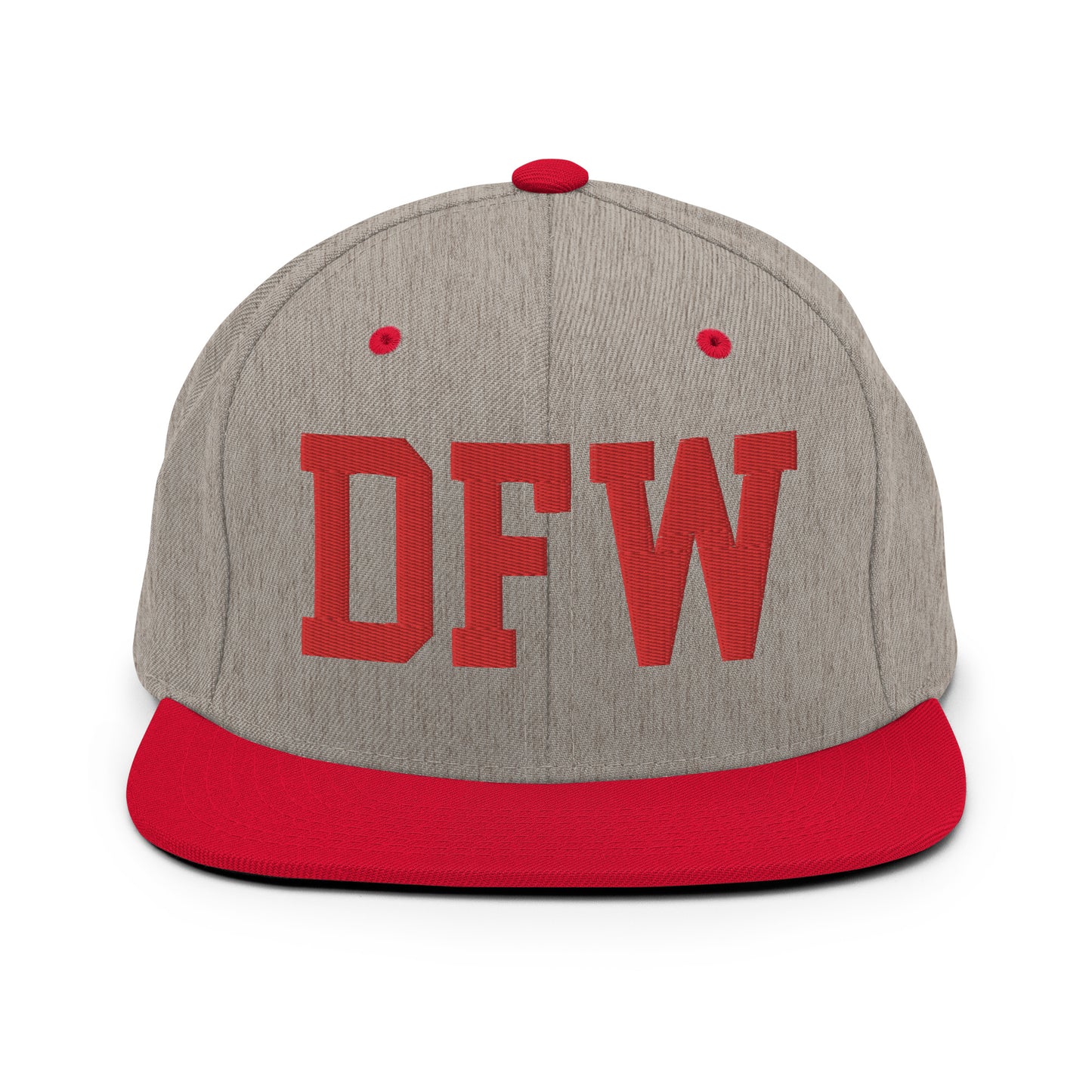 College-Style Classic Snapback Hat • Red • DFW Dallas • YHM Designs - Image 31