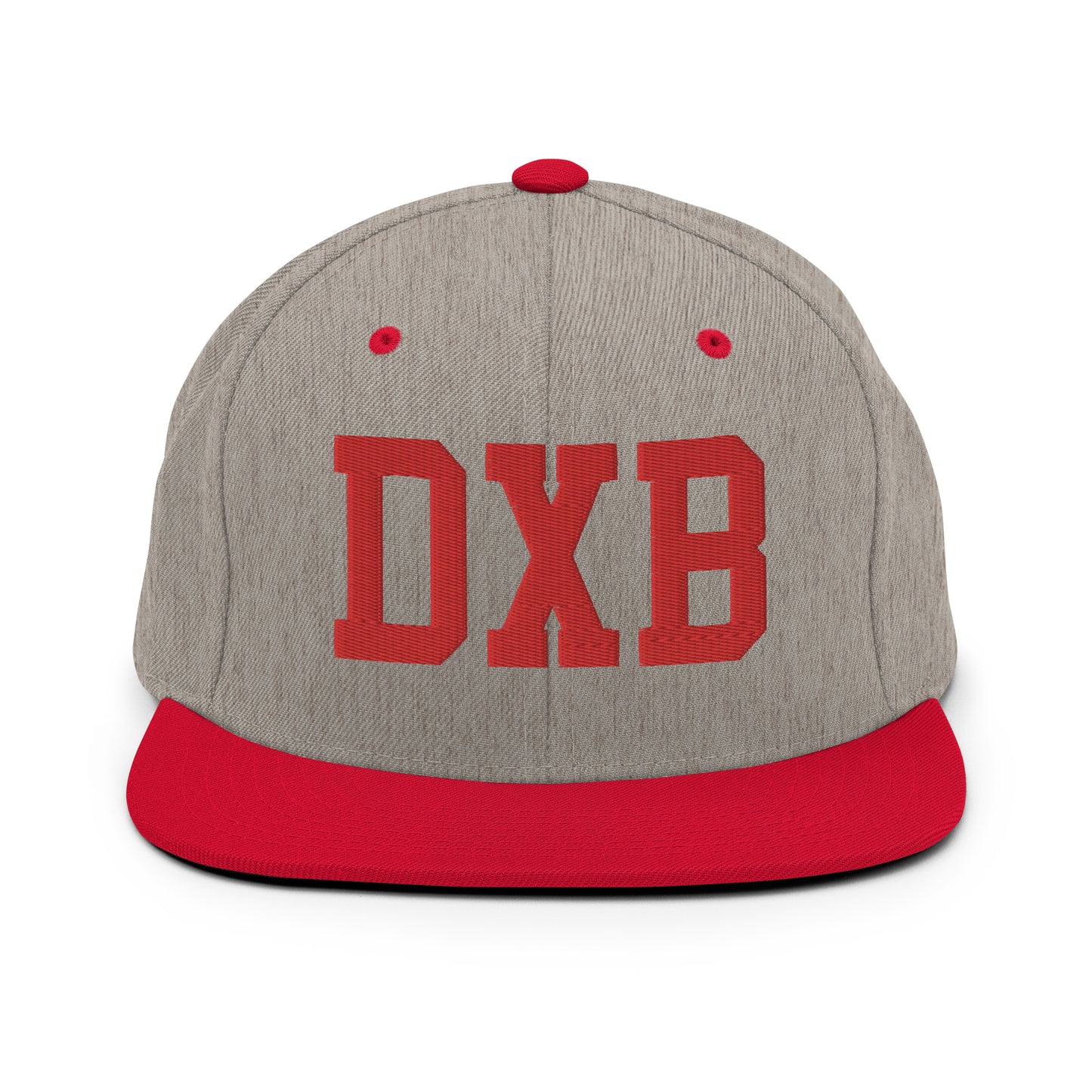 College-Style Classic Snapback Hat • Red • DXB Dubai • YHM Designs - Image 31
