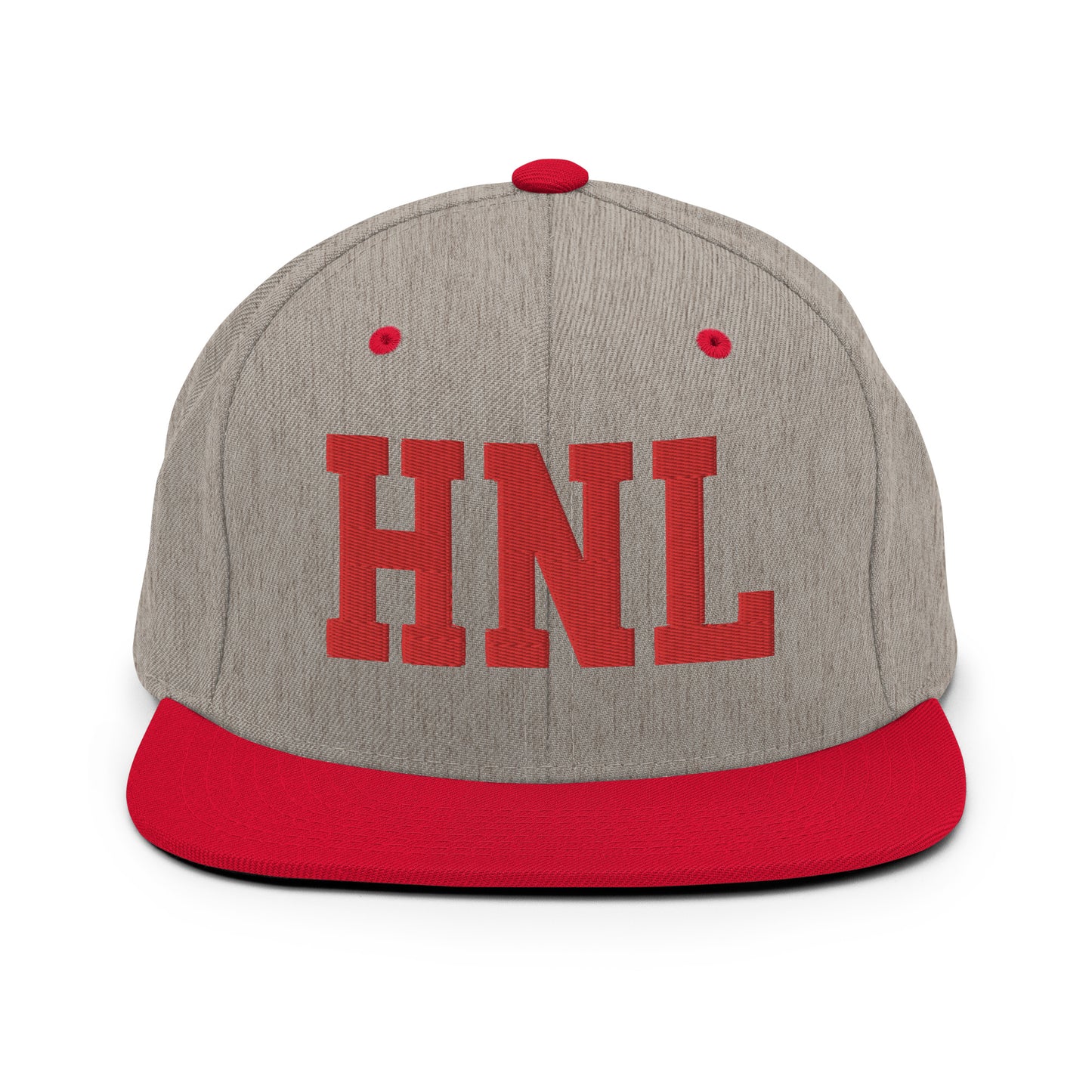 College-Style Classic Snapback Hat • Red • HNL Honolulu • YHM Designs - Image 31