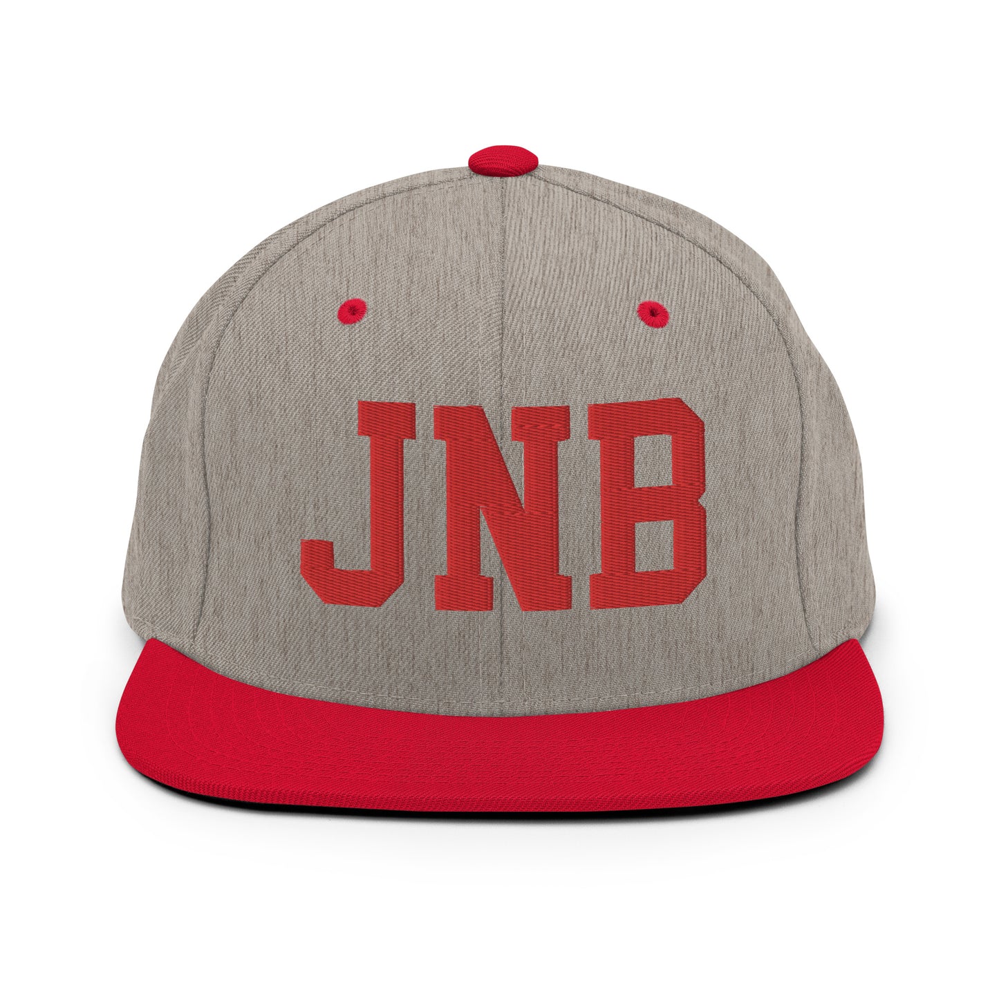College-Style Classic Snapback Hat • Red • JNB Johannesburg • YHM Designs - Image 31