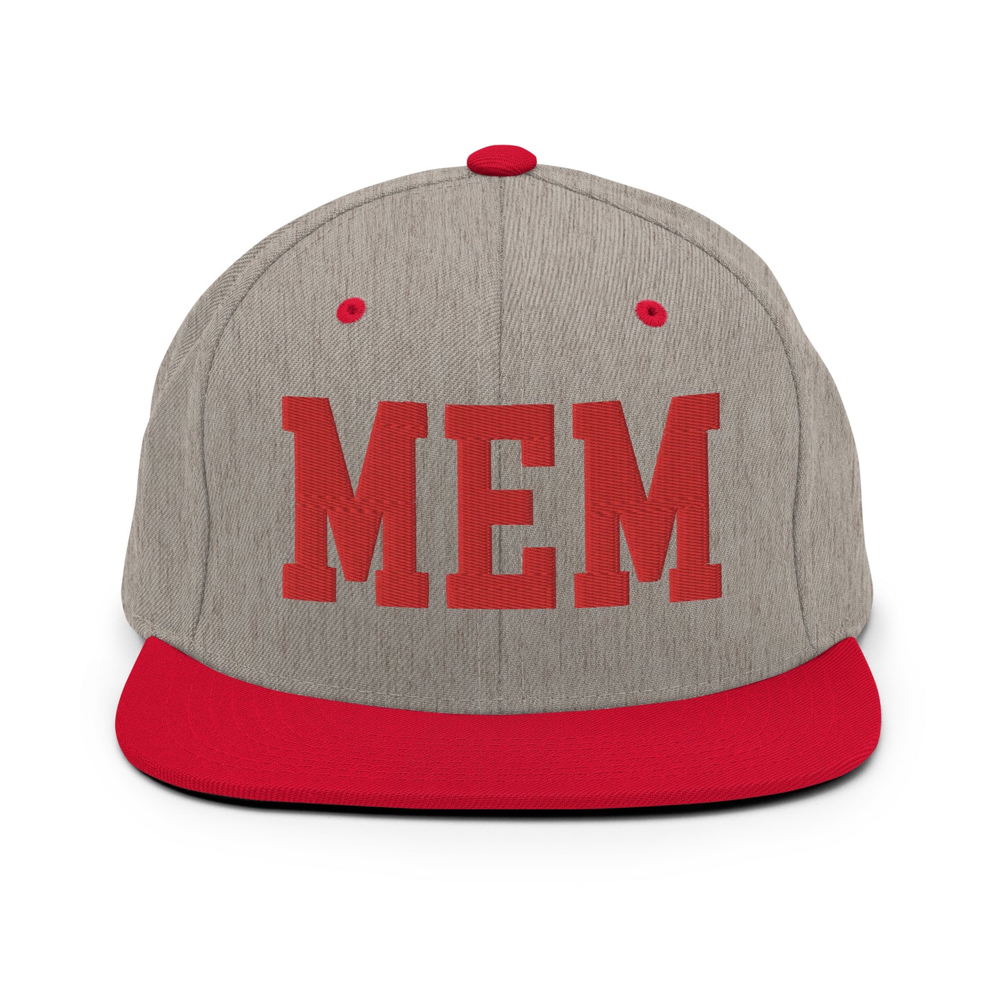 College-Style Classic Snapback Hat • Red • MEM Memphis • YHM Designs - Image 31