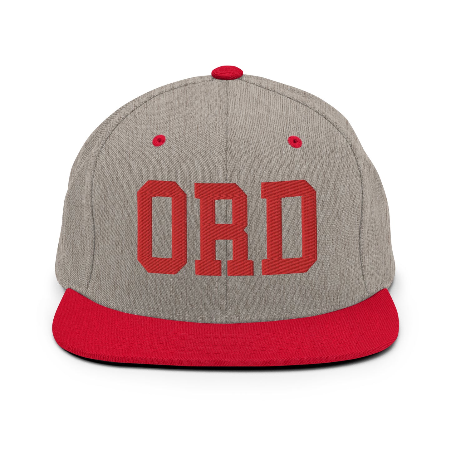 College-Style Classic Snapback Hat • Red • ORD Chicago • YHM Designs - Image 31