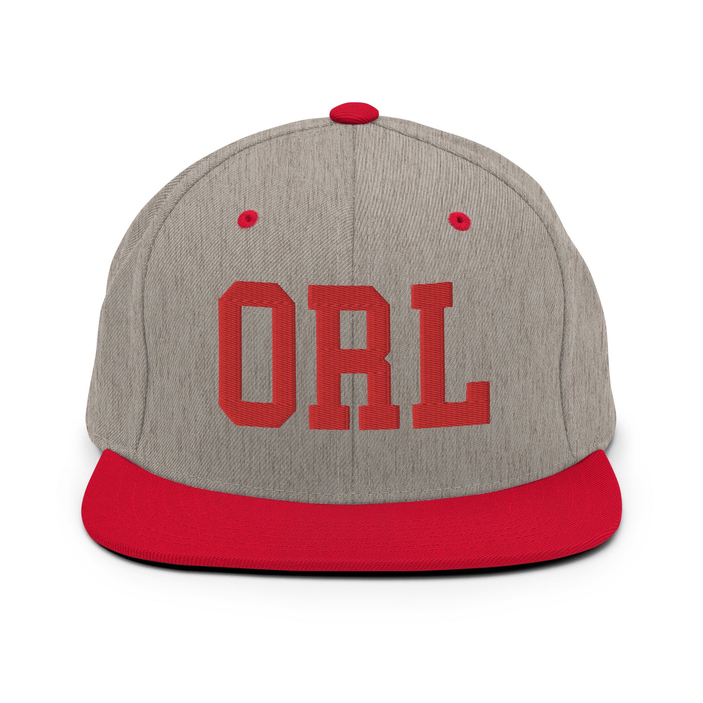 College-Style Classic Snapback Hat • Red • ORL Orlando • YHM Designs - Image 31