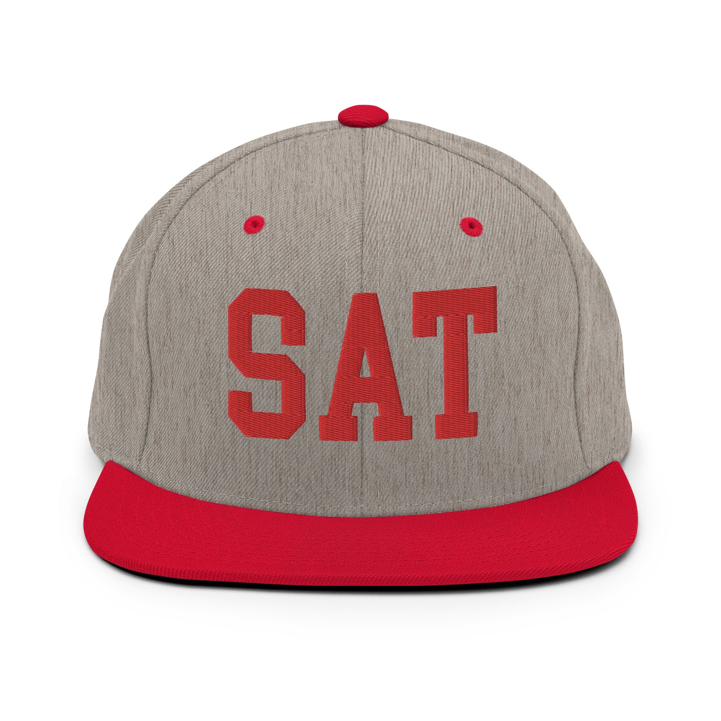 College-Style Classic Snapback Hat • Red • SAT San Antonio • YHM Designs - Image 31