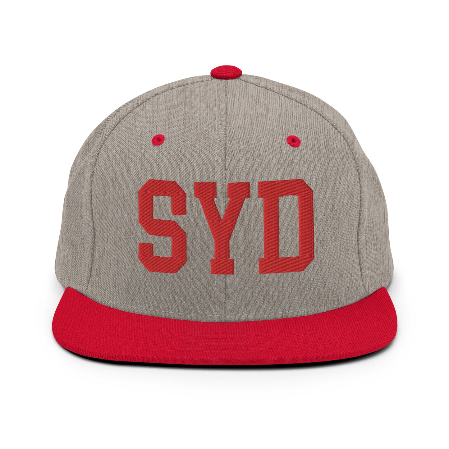 College-Style Classic Snapback Hat • Red • SYD Sydney • YHM Designs - Image 31