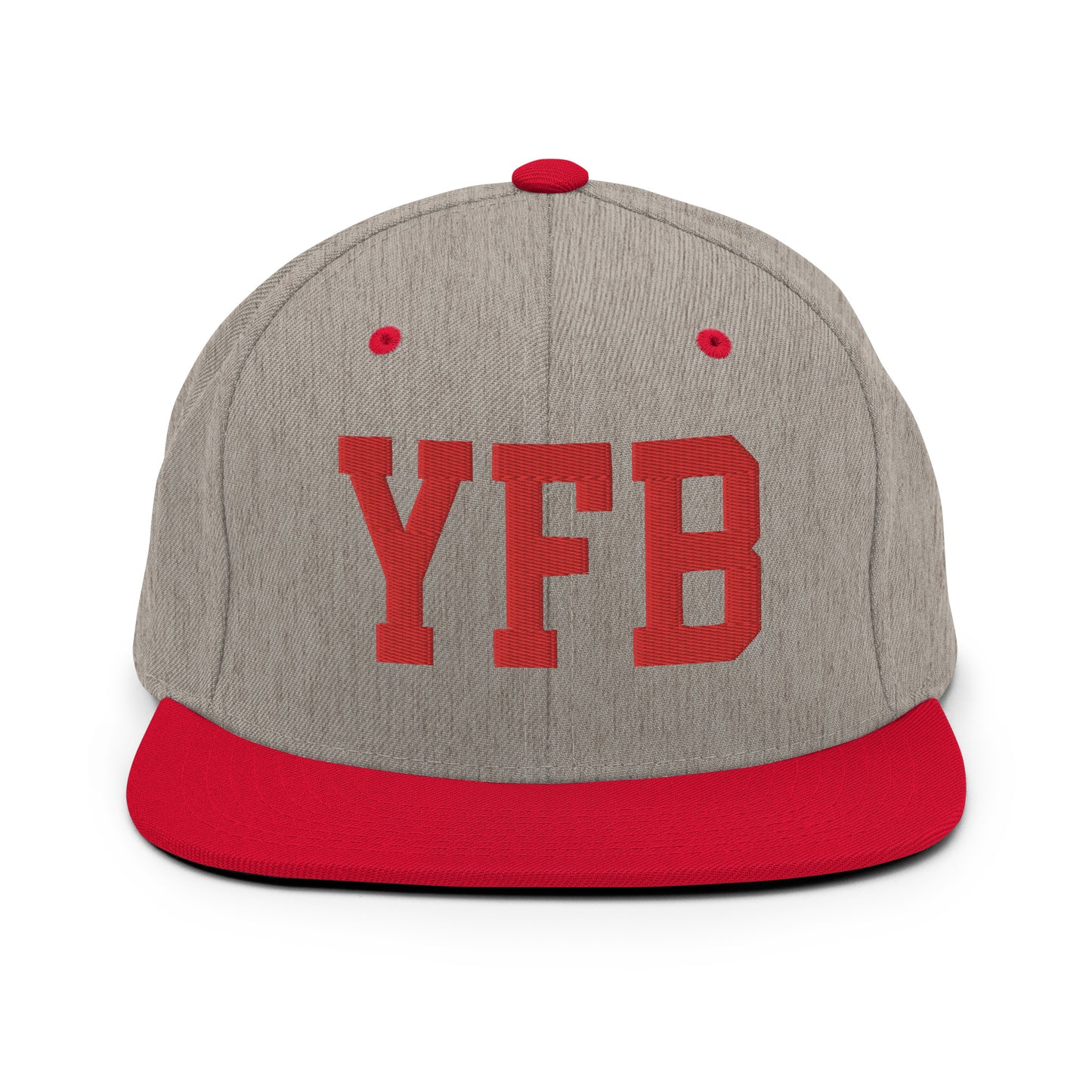 College-Style Classic Snapback Hat • Red • YFB Iqaluit Souvenir • YHM Designs - Image 31