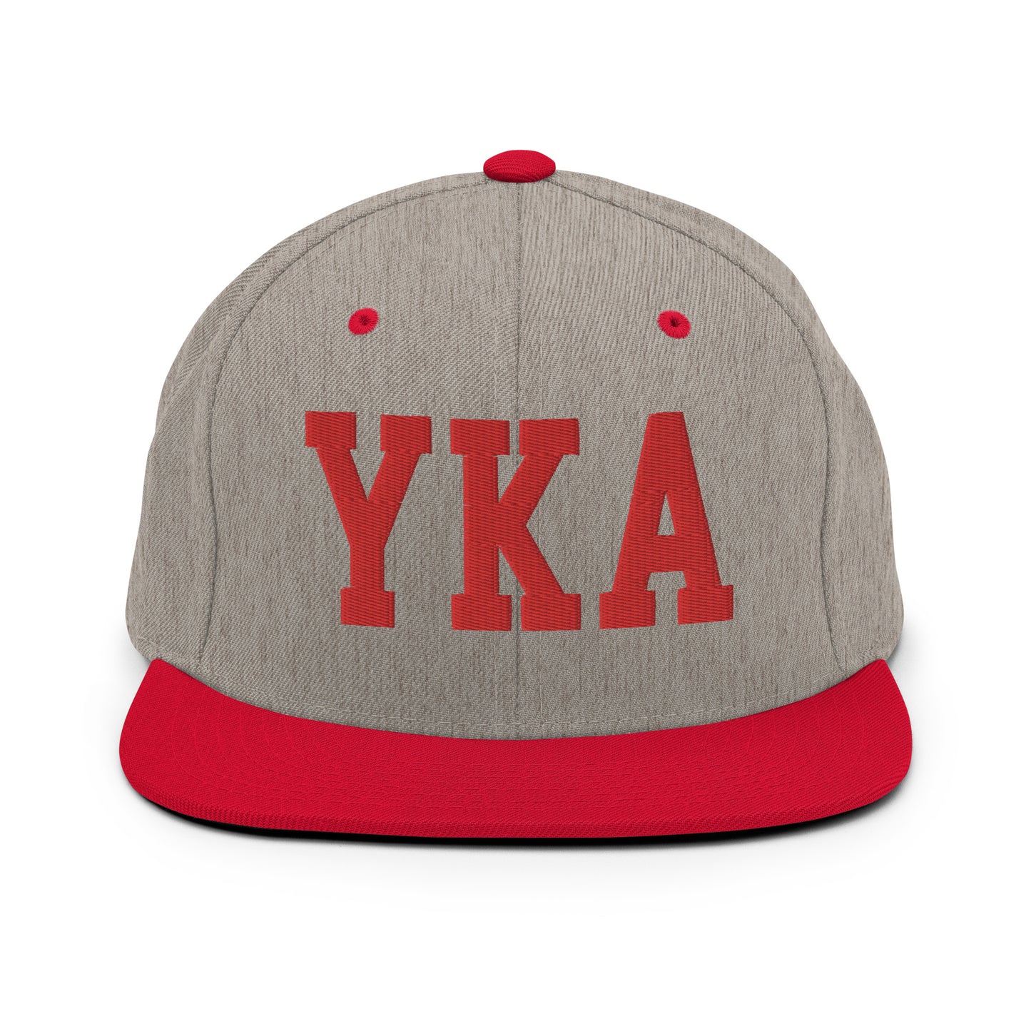 College-Style Classic Snapback Hat • Red • YKA Kamloops • YHM Designs - Image 31
