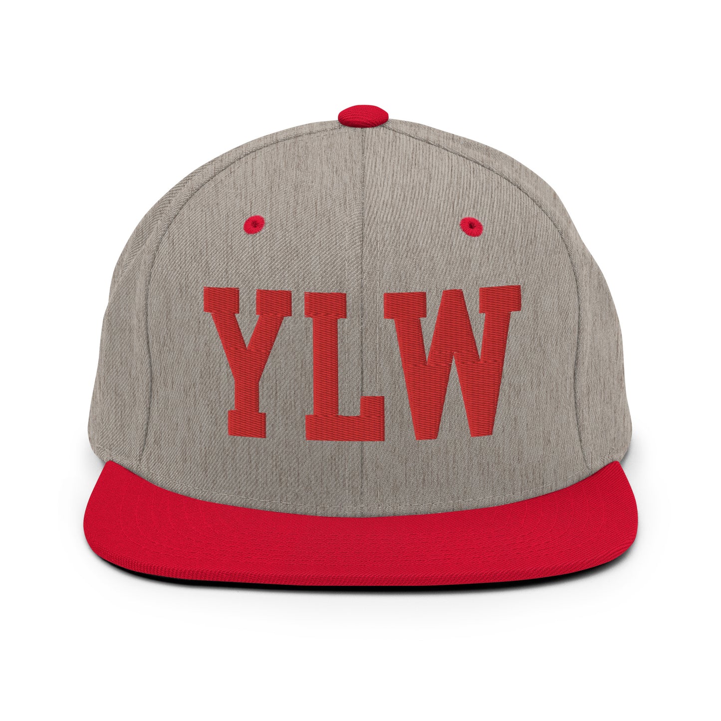 College-Style Classic Snapback Hat • Red • YLW Kelowna • YHM Designs - Image 31