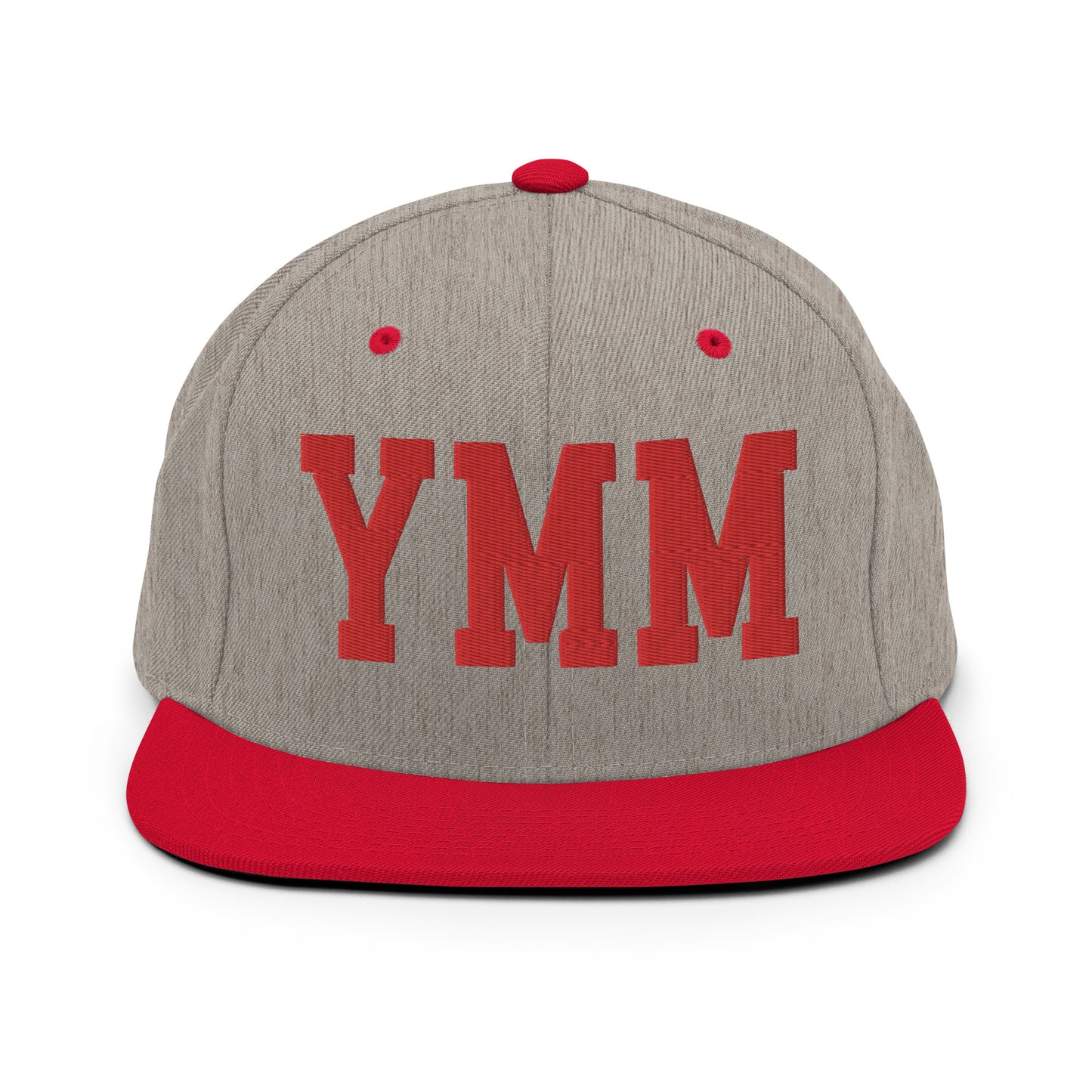 College-Style Classic Snapback Hat • Red • YMM Fort McMurray • YHM Designs - Image 31